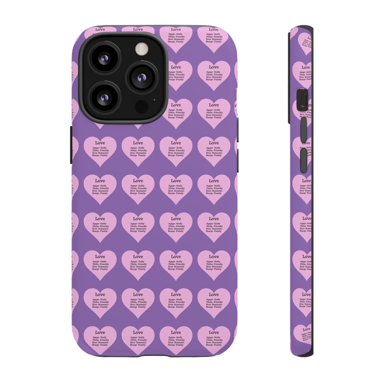 Hearts-A-Flutter Phone Case (iPhone, Google Pixel)(Light purple)