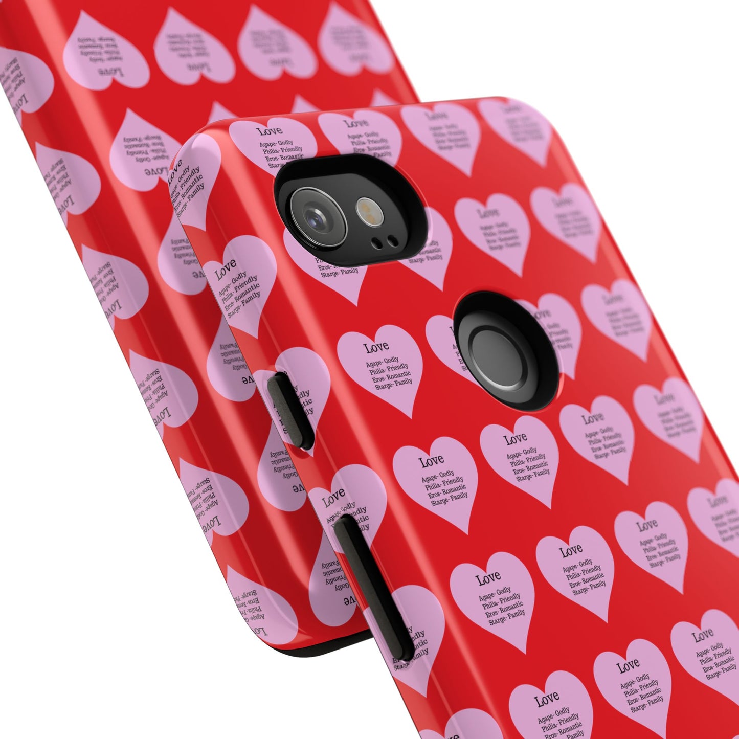 Hearts-A-Flutter Phone Case (iPhone, Google Pixel)(Red)