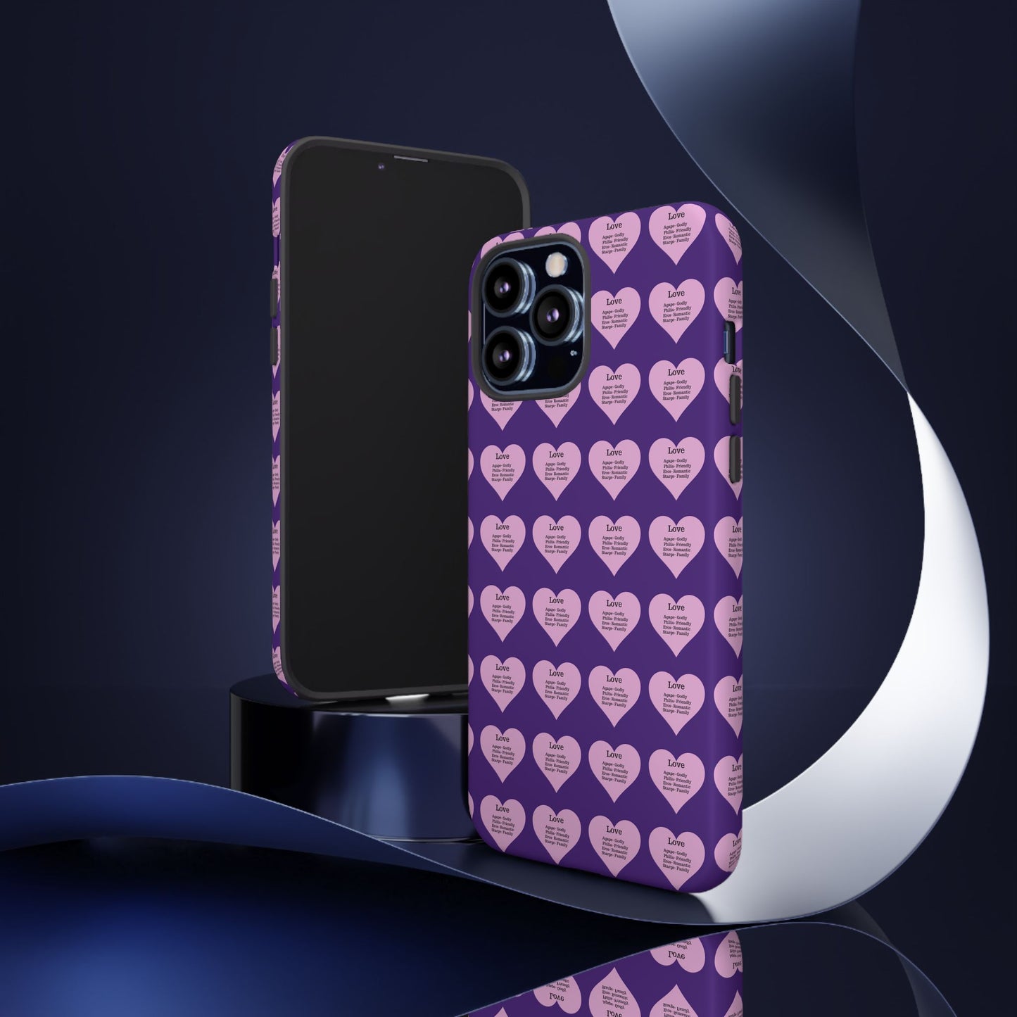 Hearts-A-Flutter Phone Case (iPhone, Google Pixel)(Purple)