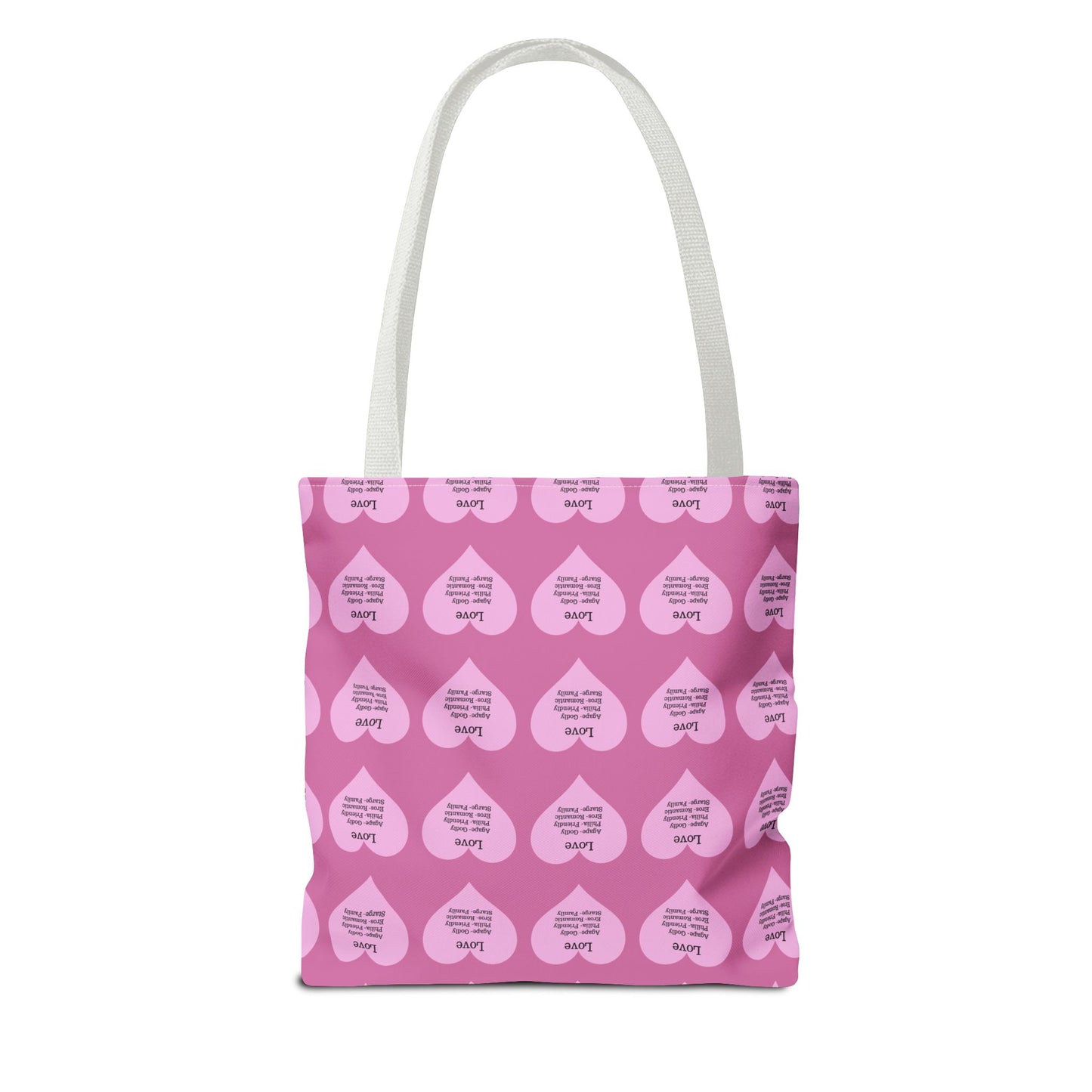 Pink Hearts Tote Bag (Light pink)