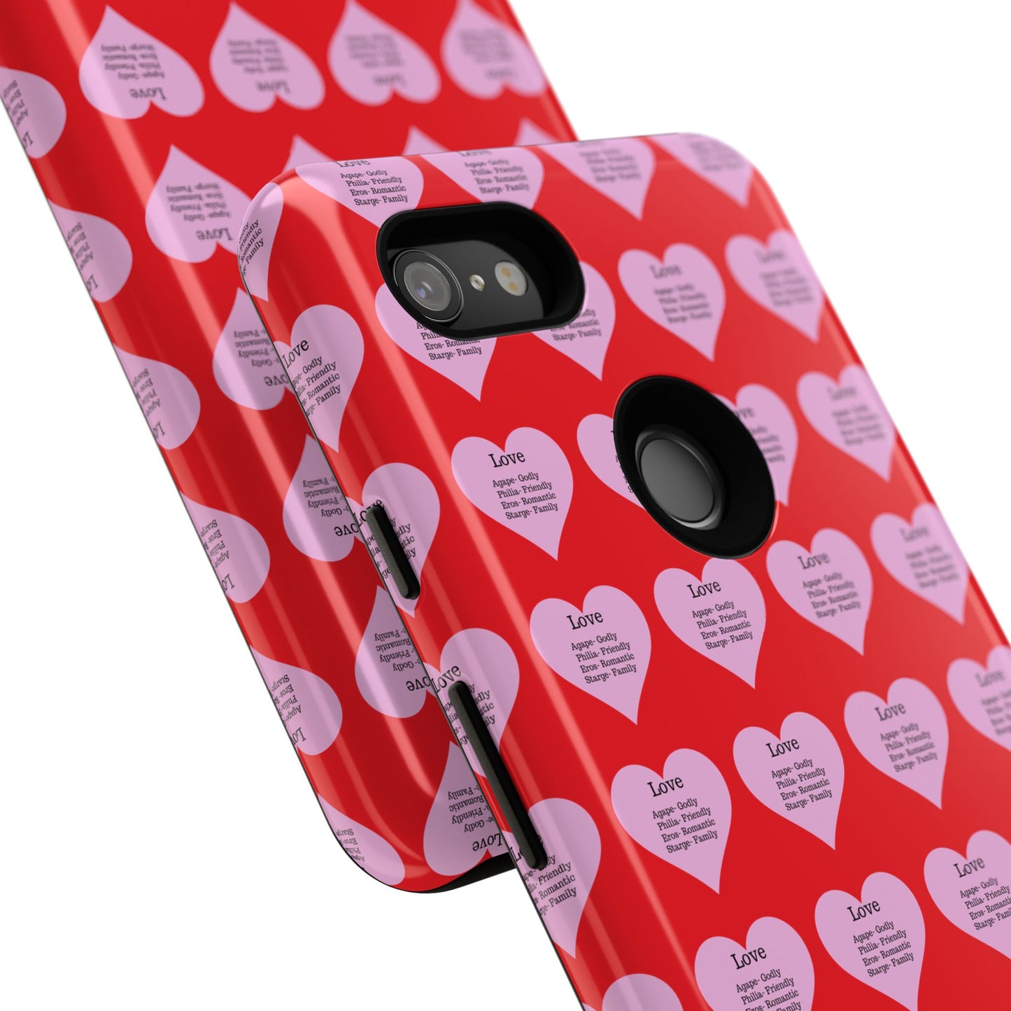 Hearts-A-Flutter Phone Case (iPhone, Google Pixel)(Red)