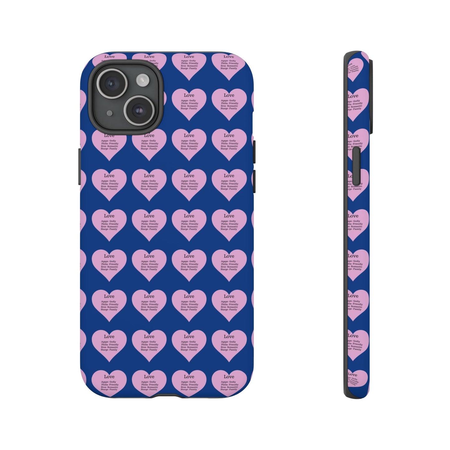 Hearts-A-Flutter Phone Case (iPhone, Google Pixel)(Dark blue)