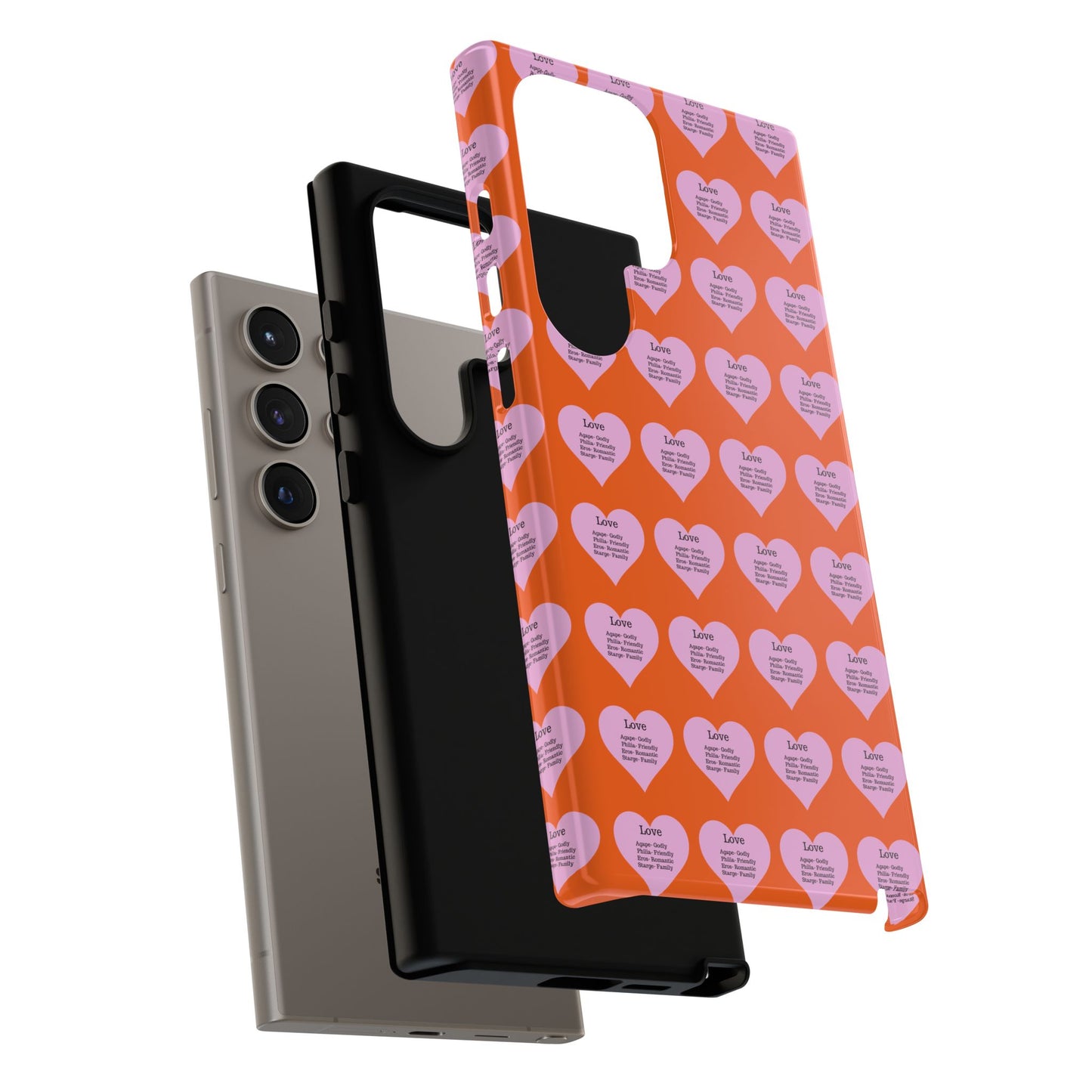Hearts-A-Flutter Phone Case (Samsung)(Orange)