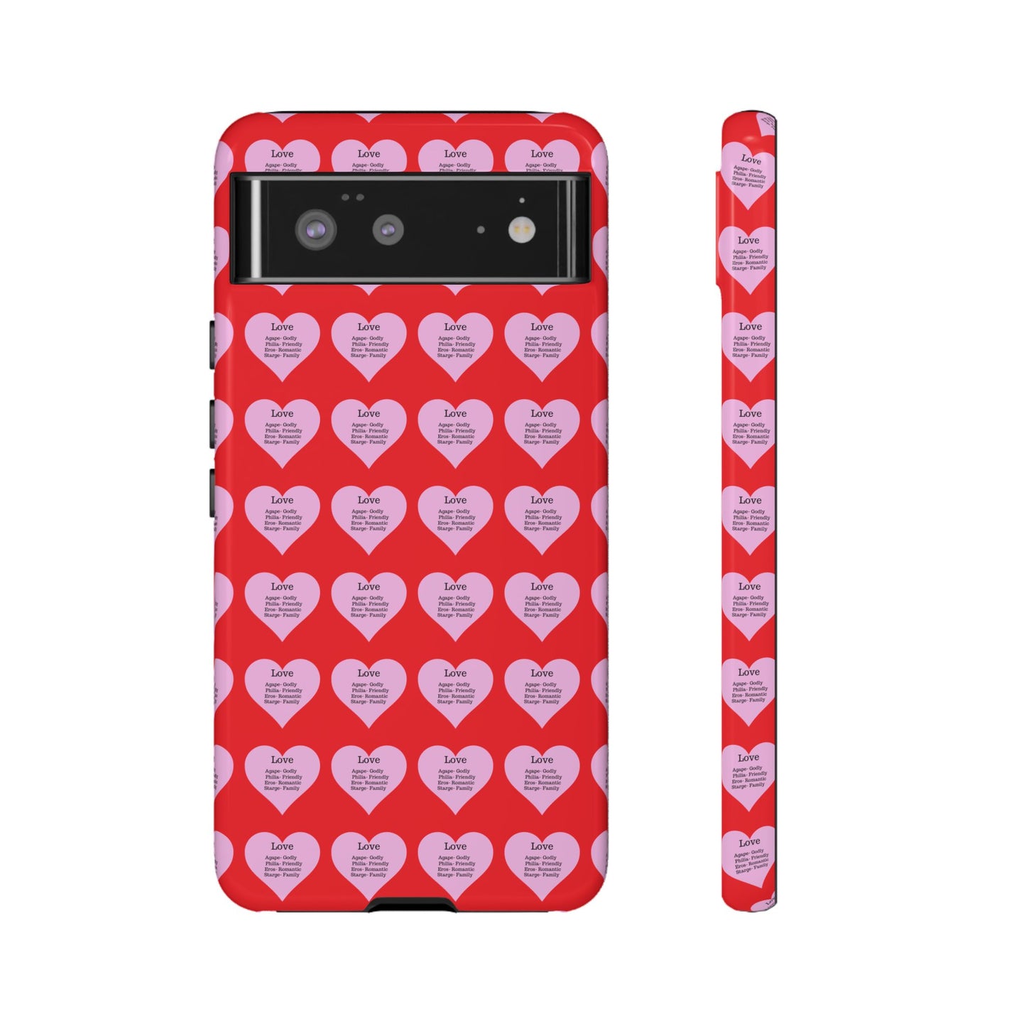 Hearts-A-Flutter Phone Case (iPhone, Google Pixel)(Red)