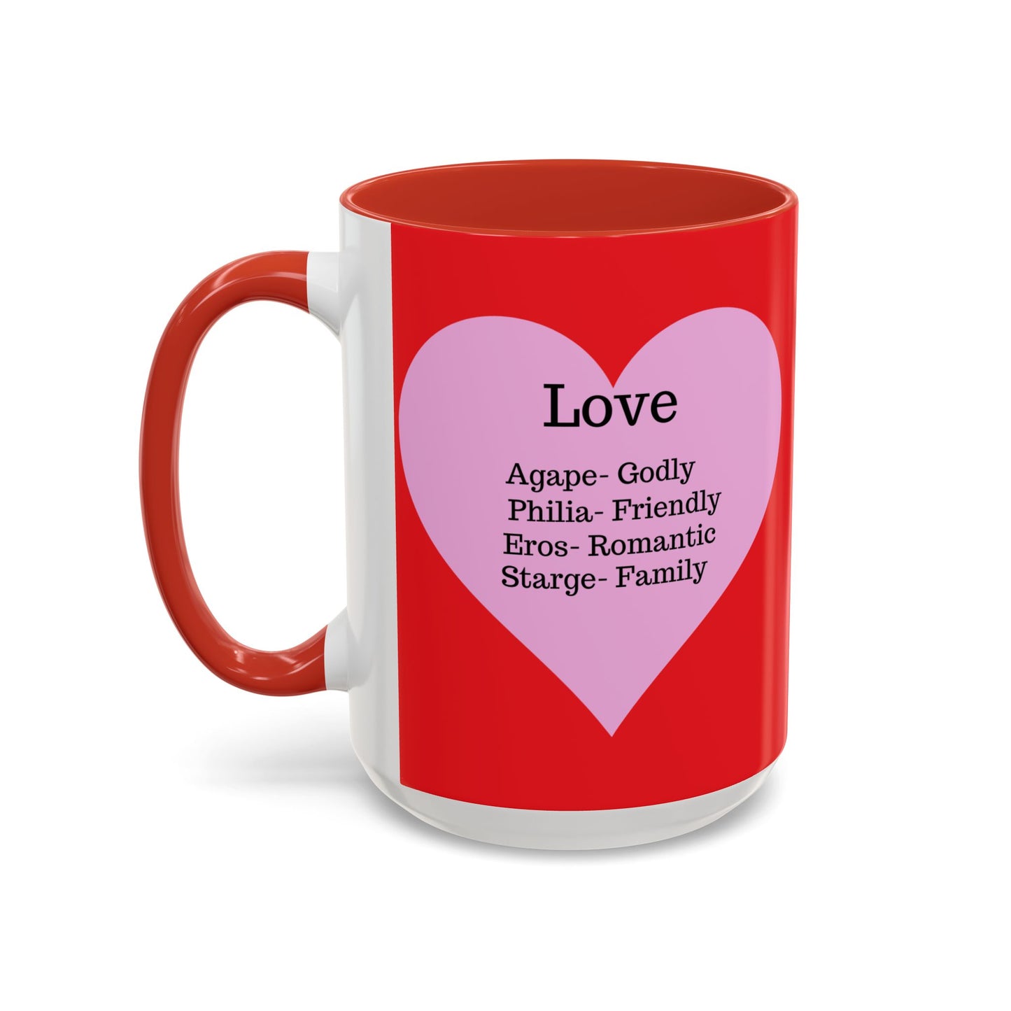 Charming Heart Accent Coffee Mug (Red)