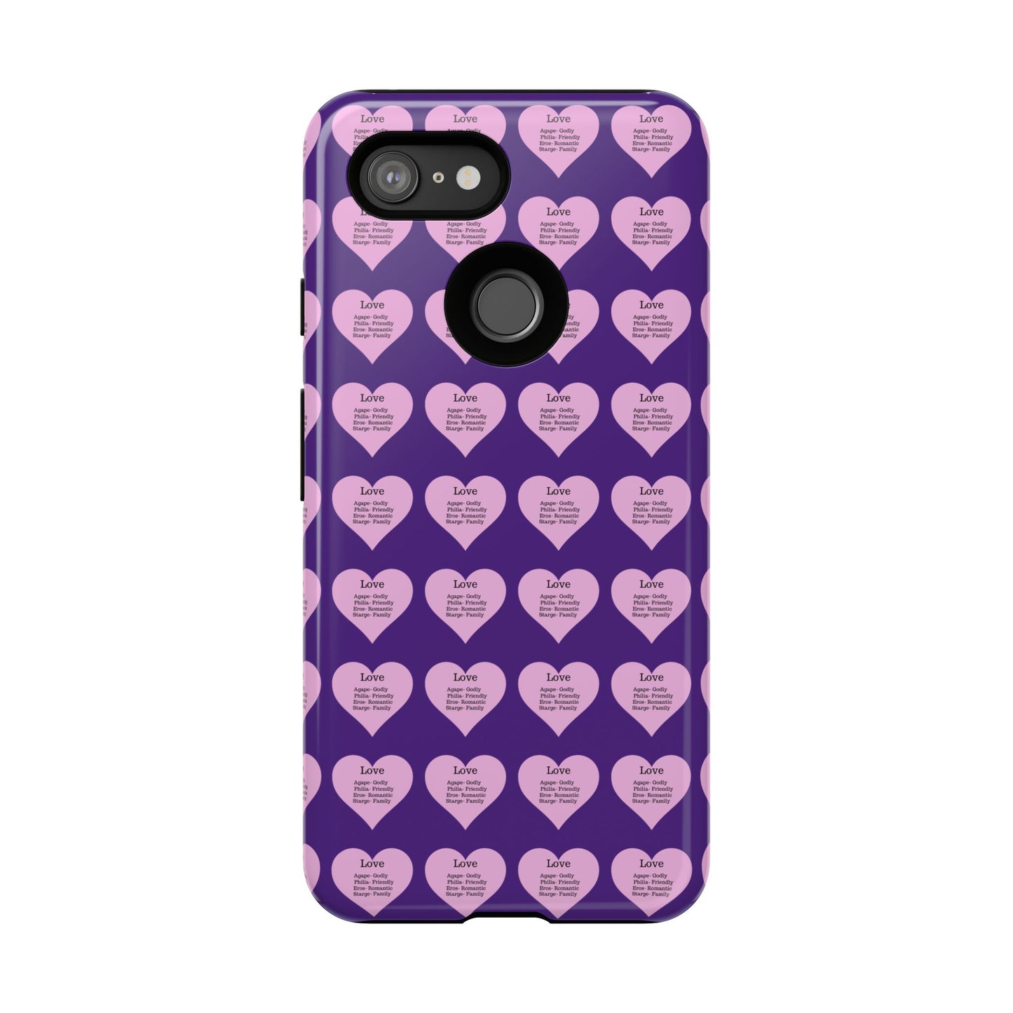 Hearts-A-Flutter Phone Case (iPhone, Google Pixel)(Purple)