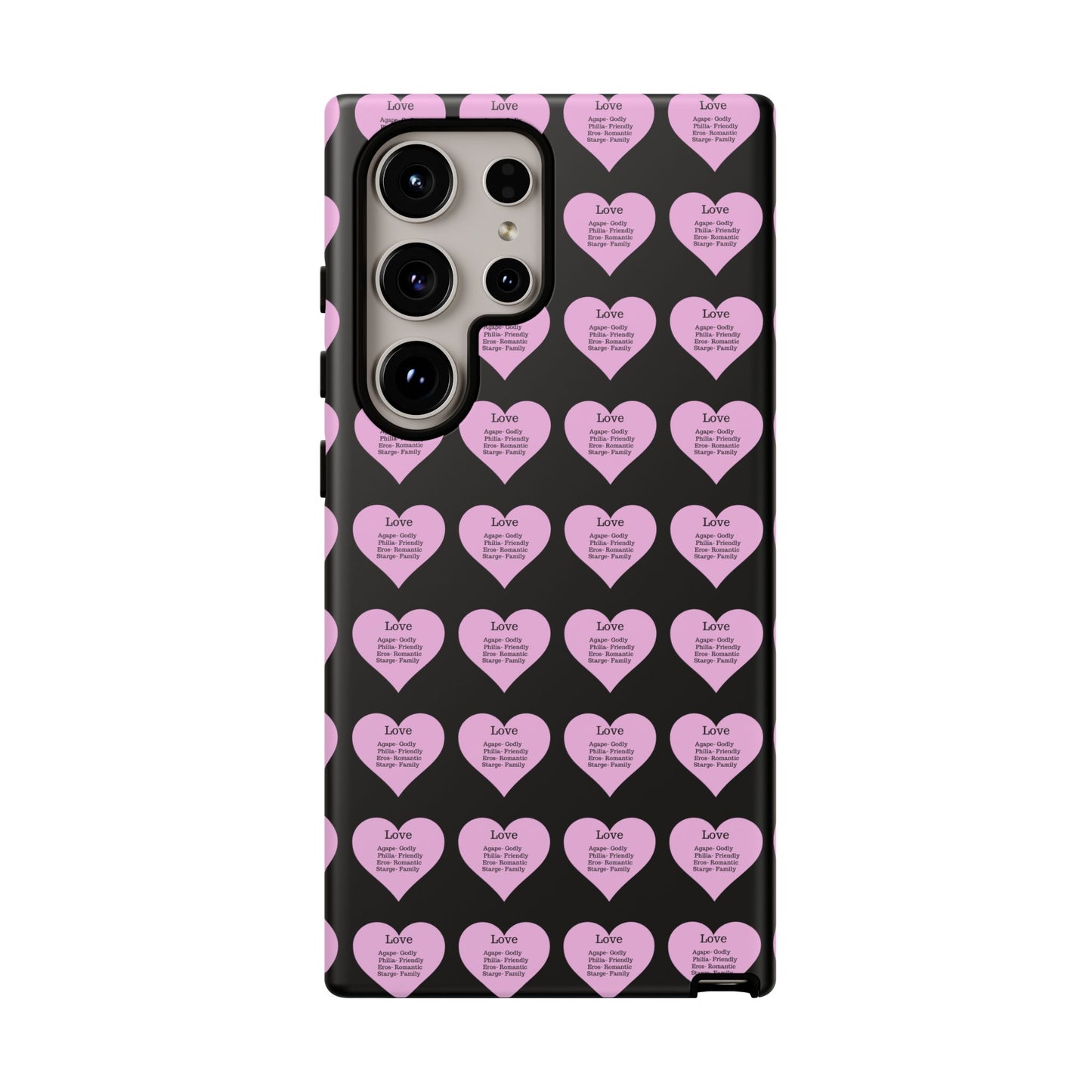 Hearts-A-Flutter Phone Case (Samsung)(Black)