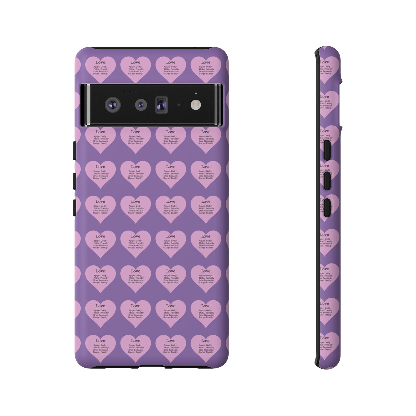 Hearts-A-Flutter Phone Case (iPhone, Google Pixel)(Light purple)