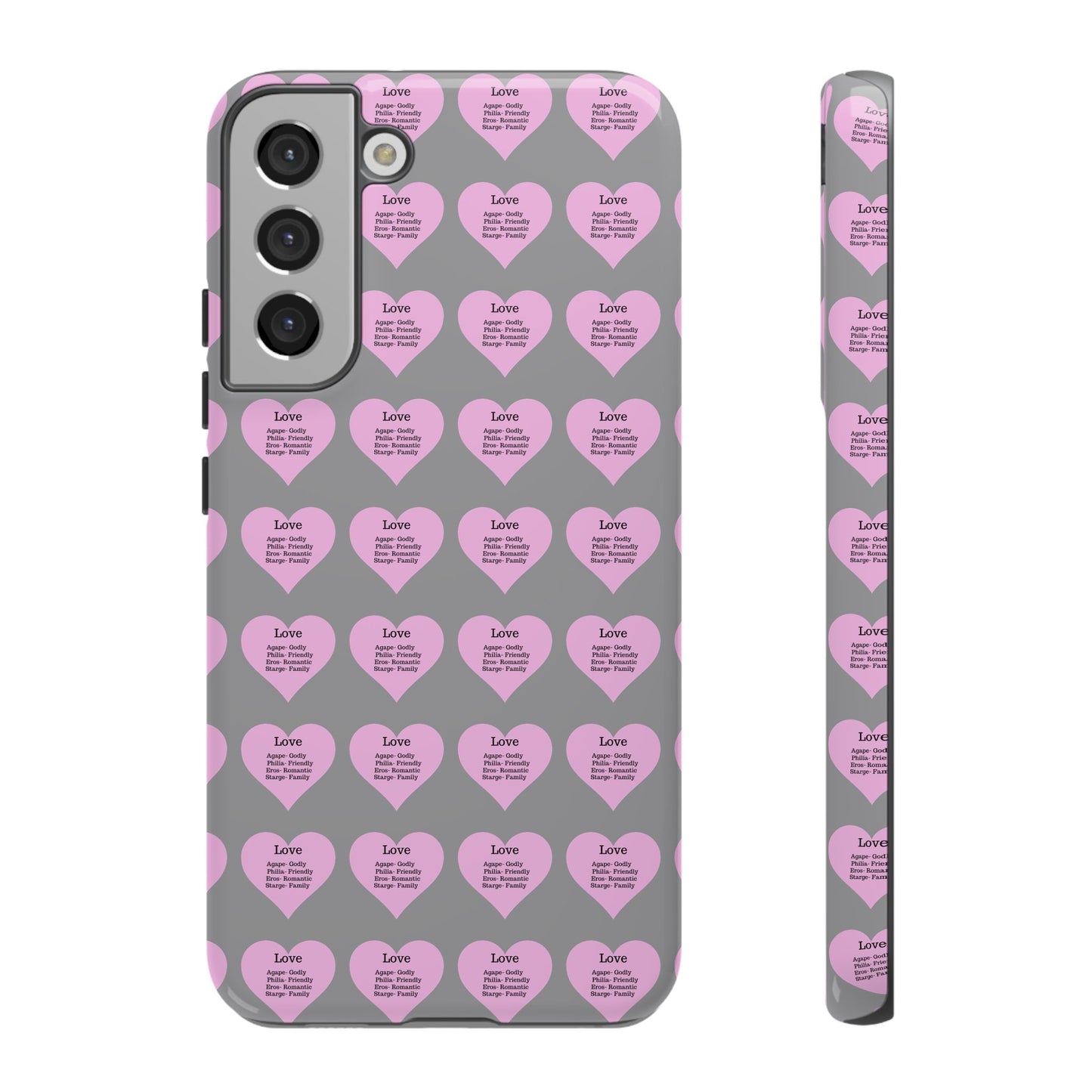 Hearts-A-Flutter Phone Case (Samsung)(Grey)