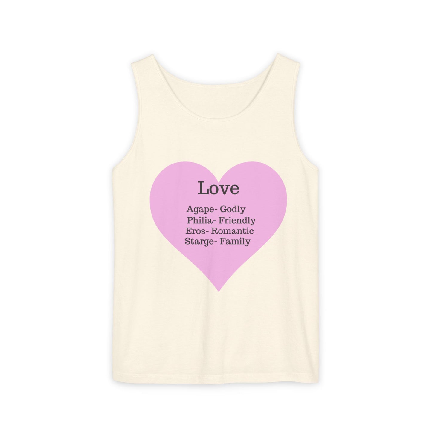 Unisex "Love" Definitions Garment-Dyed Tank Top