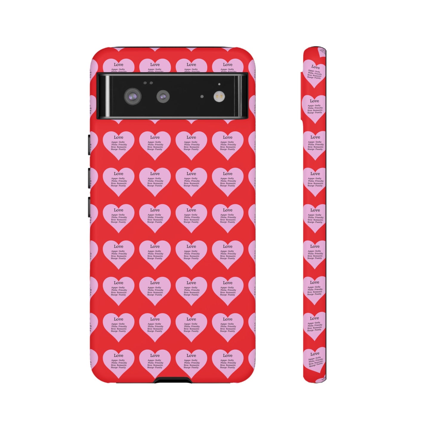 Hearts-A-Flutter Phone Case (iPhone, Google Pixel)(Red)
