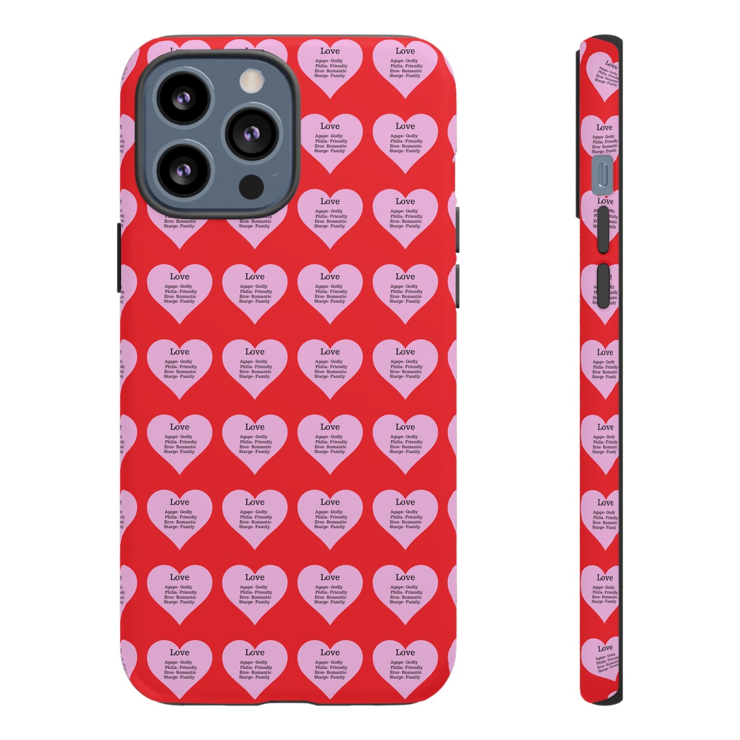 Hearts-A-Flutter Phone Case (iPhone, Google Pixel)(Red)