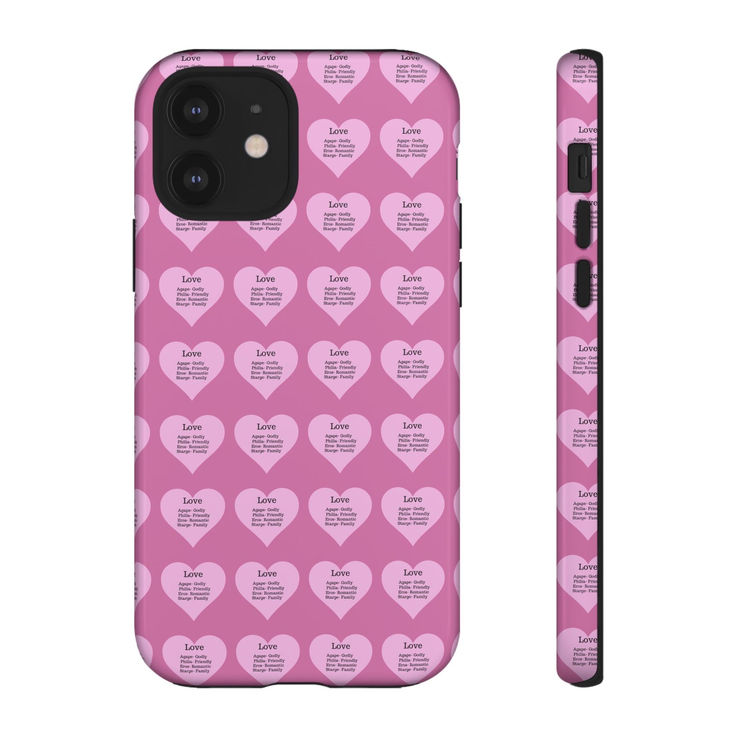 Hearts-A-Flutter Phone Case (iPhone, Google Pixel)(Light pink)