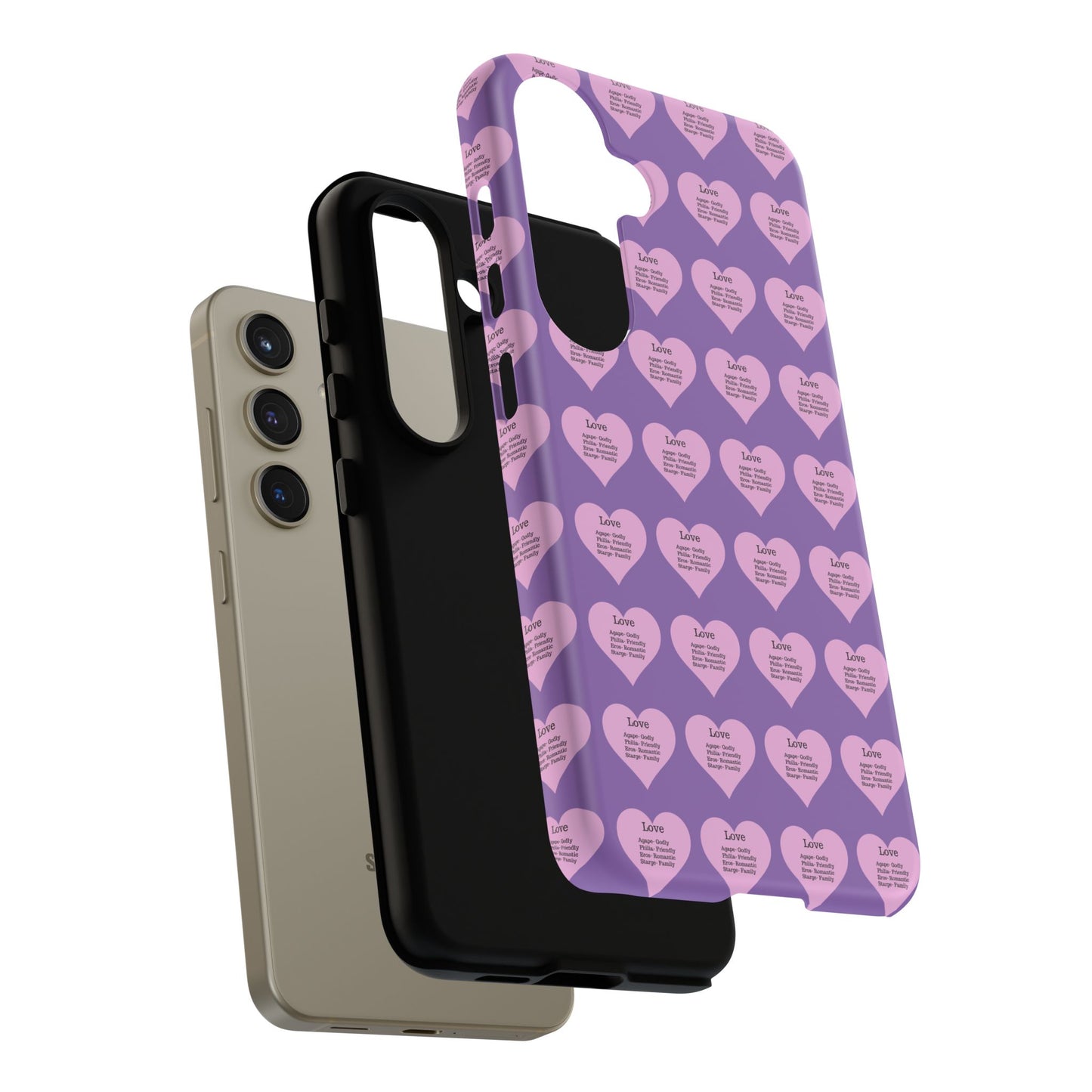 Hearts-A-Flutter Phone Case (Samsung)(Light purple)