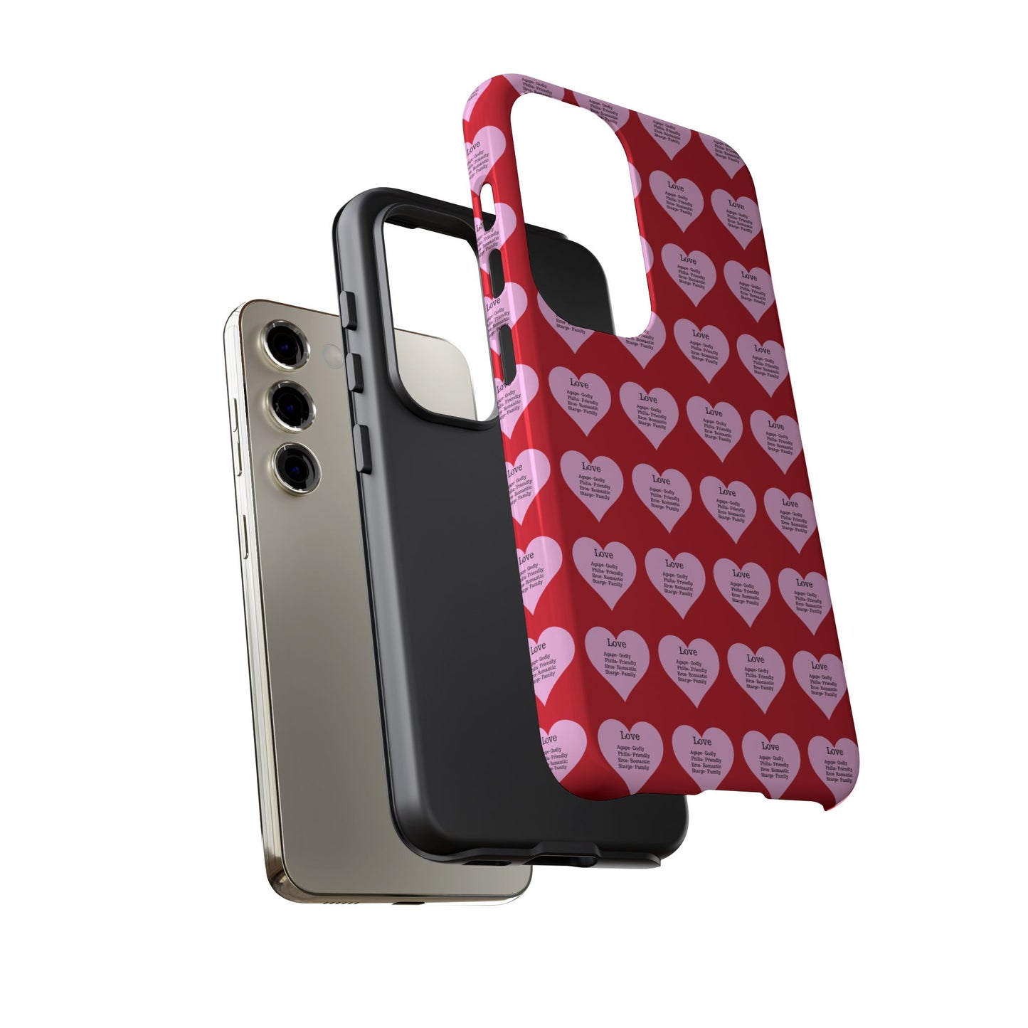 Hearts-A-Flutter Phone Case (Samsung)(Dark red)