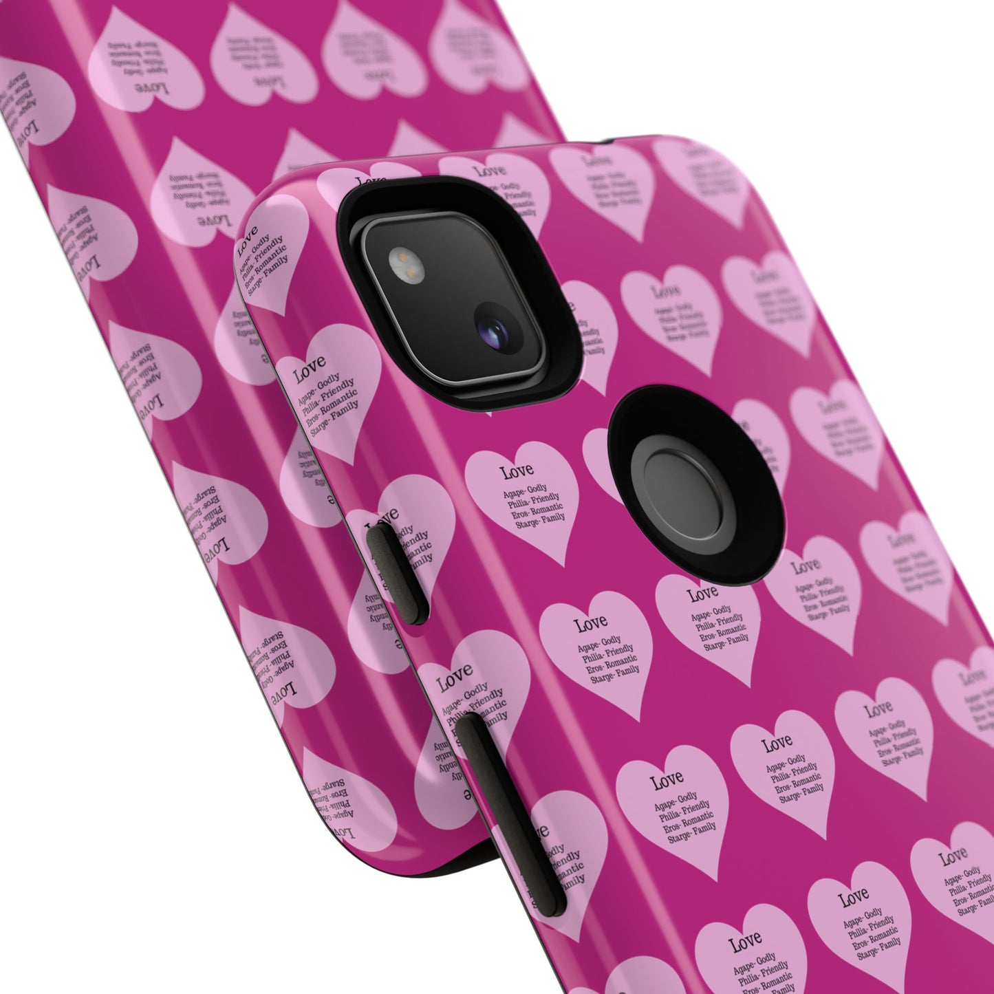 Hearts-A-Flutter Phone Case (iPhone, Google Pixel)(Pink)