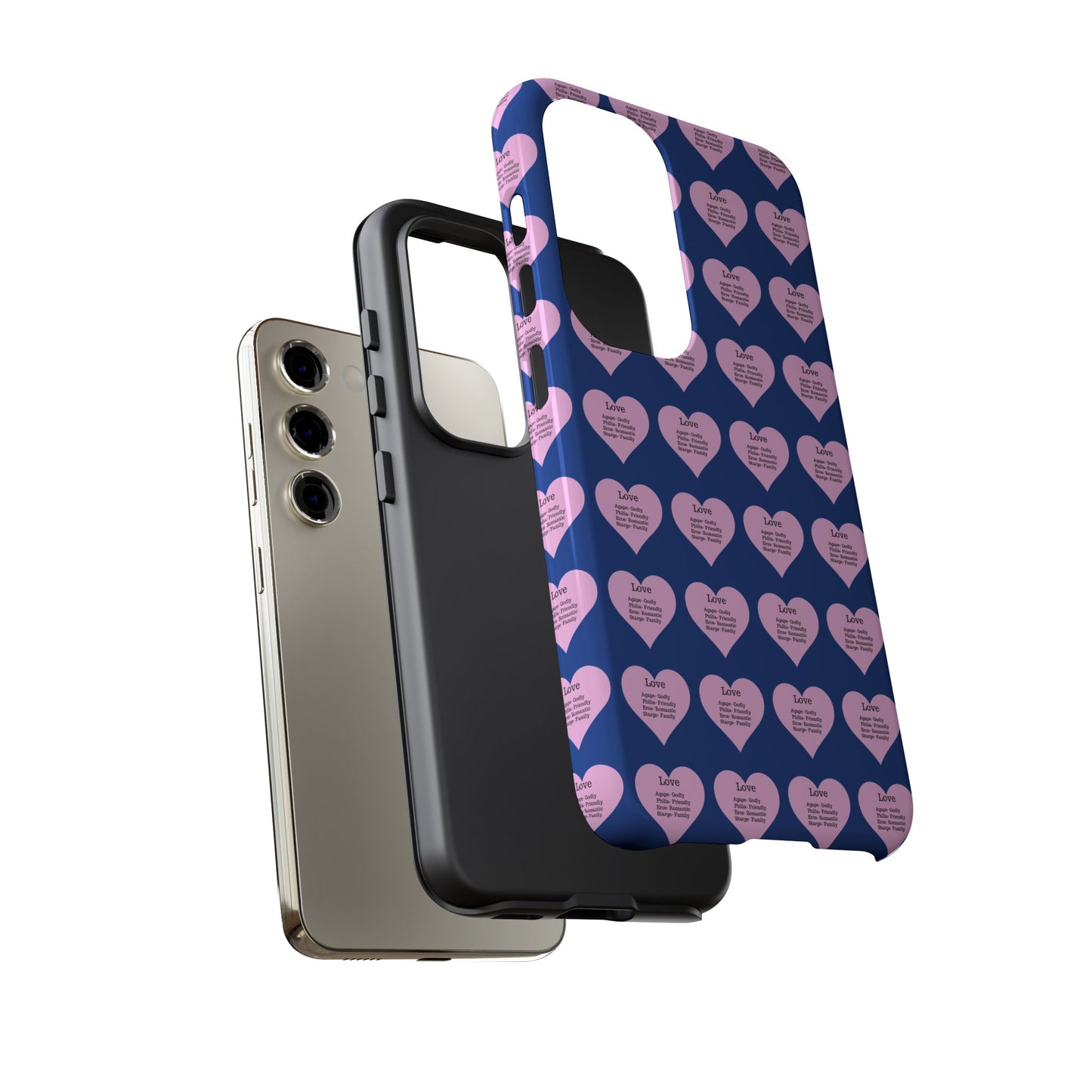 Hearts-A-Flutter Phone Case (Samsung)(Dark blue)
