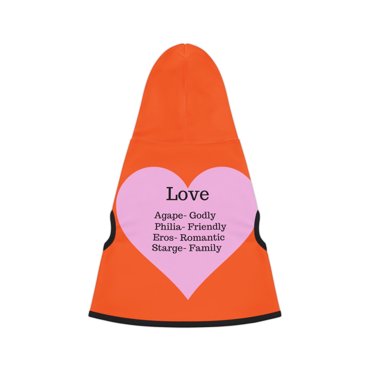 Charming Heart Pet Hoodie (Orange)