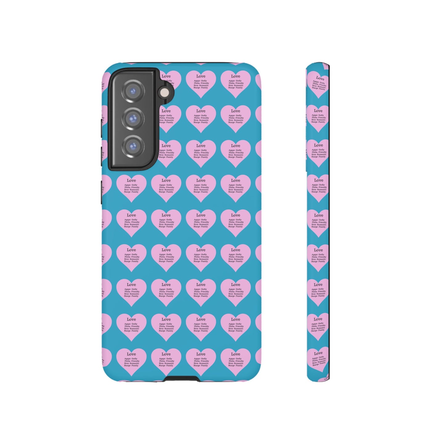Hearts-A-Flutter Phone Case (Samsung)(Turquoise)