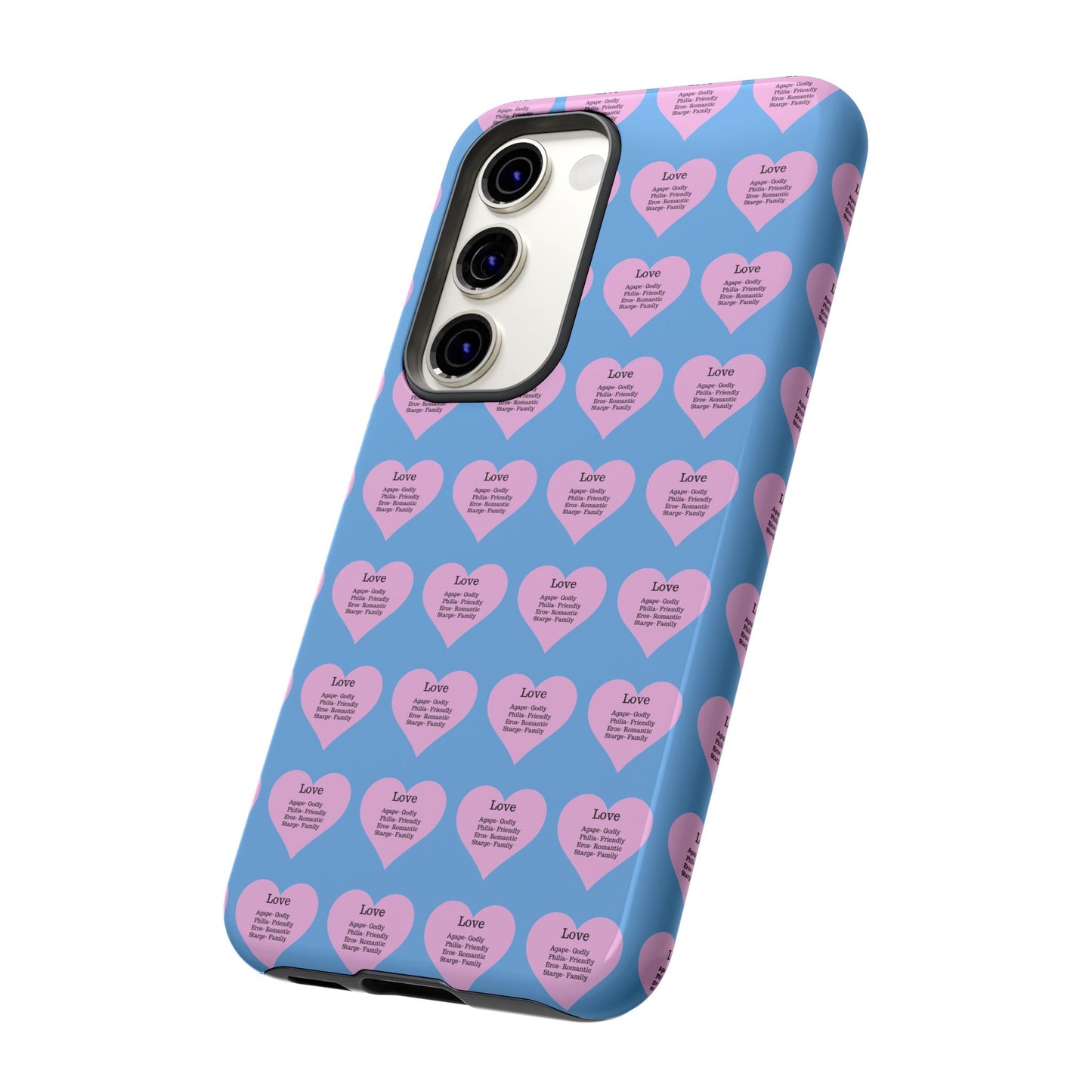 Hearts-A-Flutter Phone Case (Samsung)(Light blue)