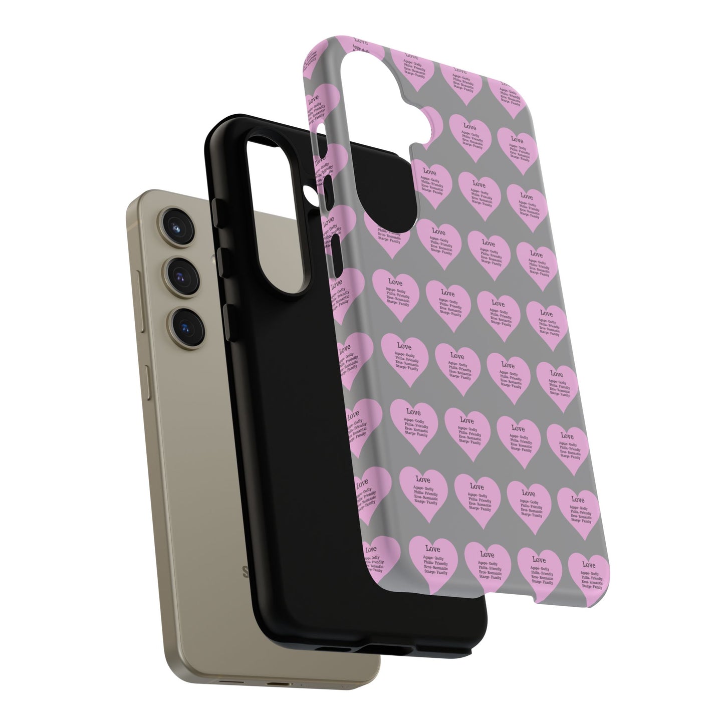 Hearts-A-Flutter Phone Case (Samsung)(Grey)