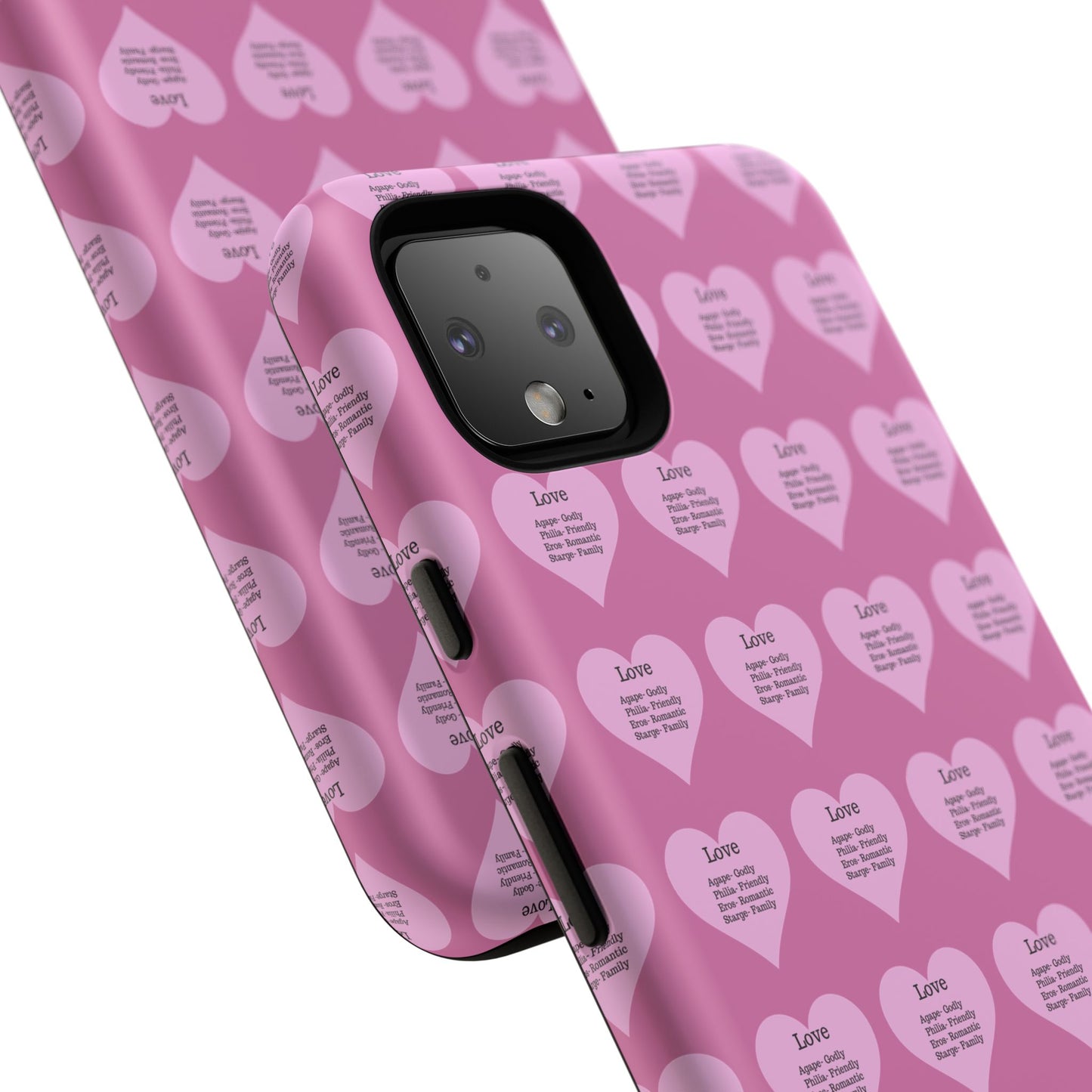 Hearts-A-Flutter Phone Case (iPhone, Google Pixel)(Light pink)
