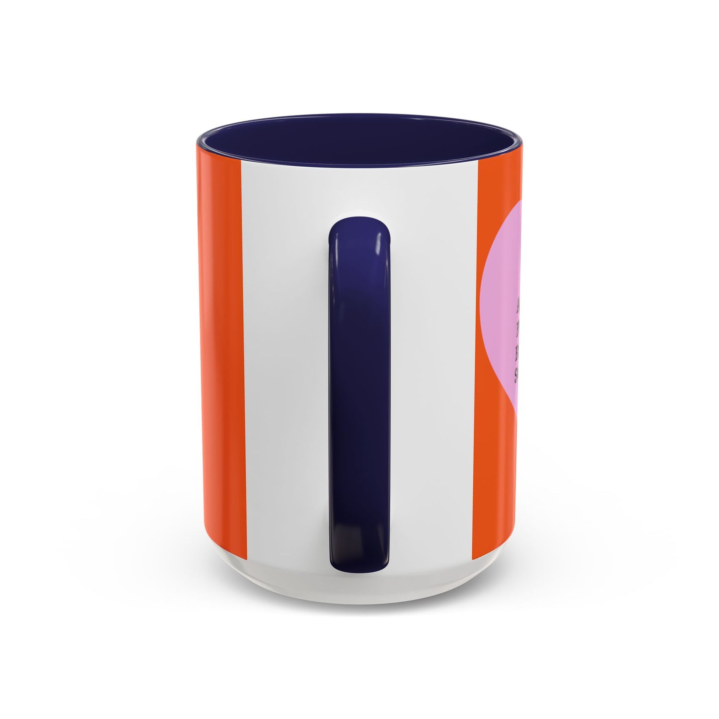 Charming Heart Accent Coffee Mug (Orange)