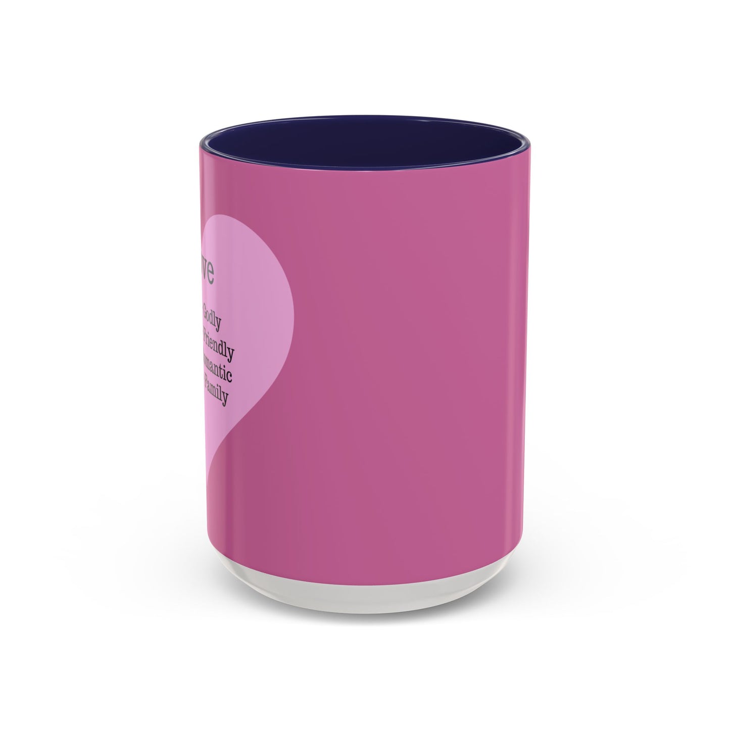 Charming Heart Accent Coffee Mug (Light pink)