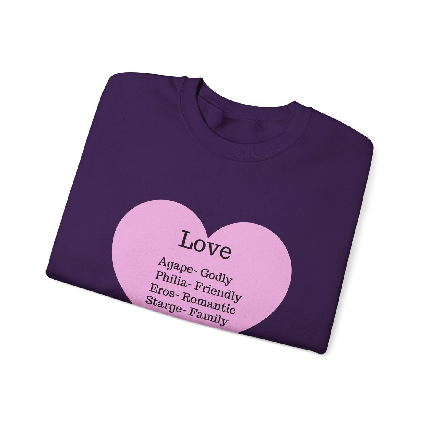Types of Love Heart Unisex Sweatshirt