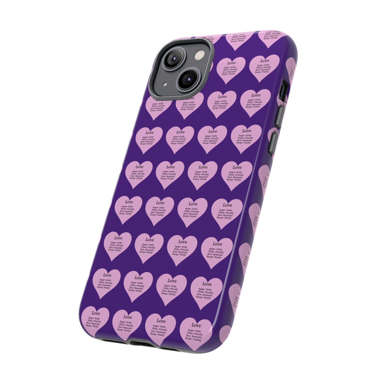Hearts-A-Flutter Phone Case (iPhone, Google Pixel)(Purple)