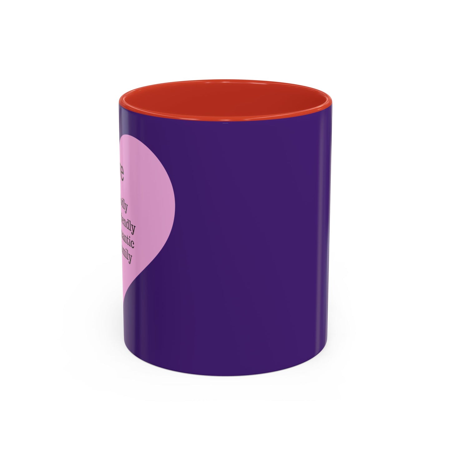 Charming Heart Accent Coffee Mug (Purple)