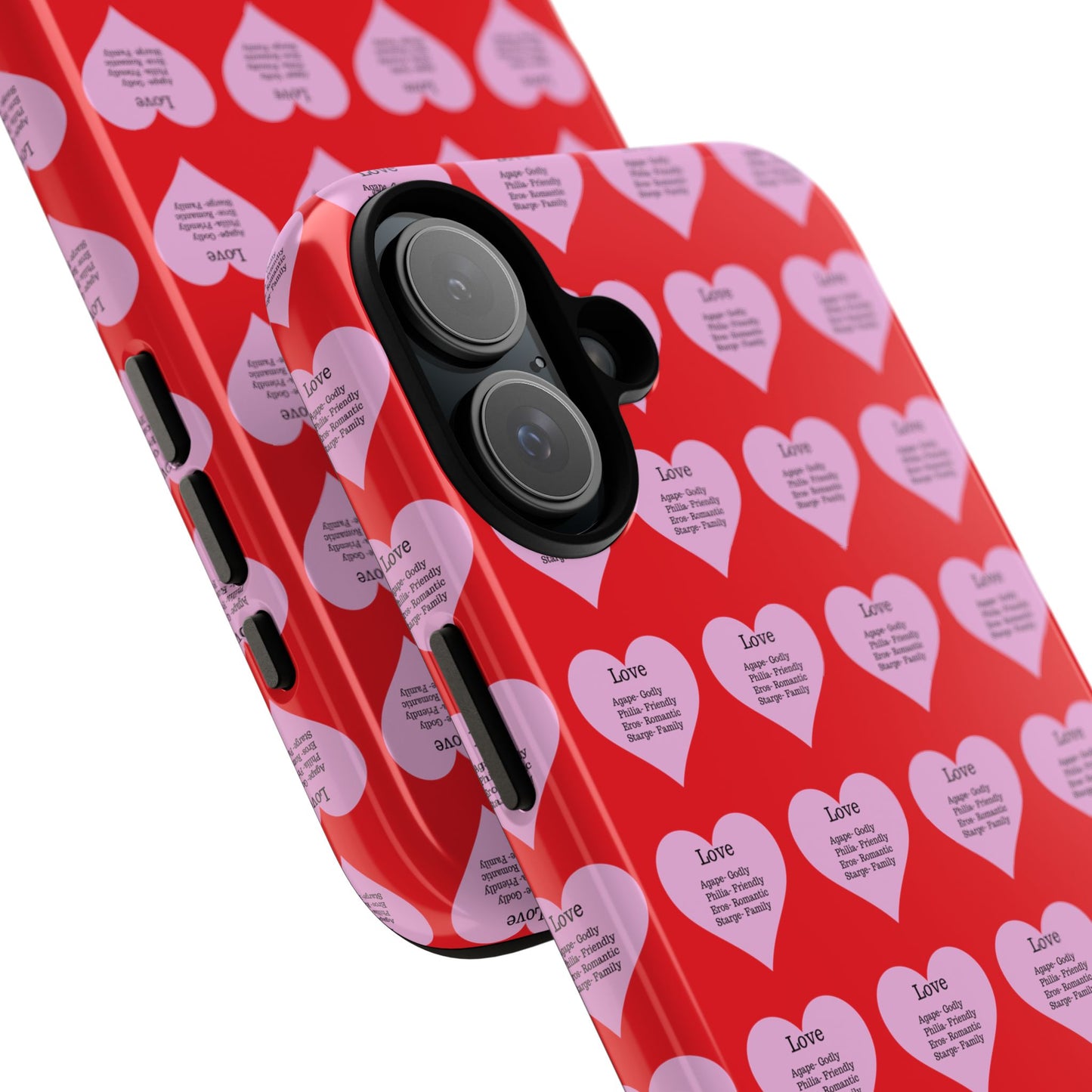 Hearts-A-Flutter Phone Case (iPhone, Google Pixel)(Red)