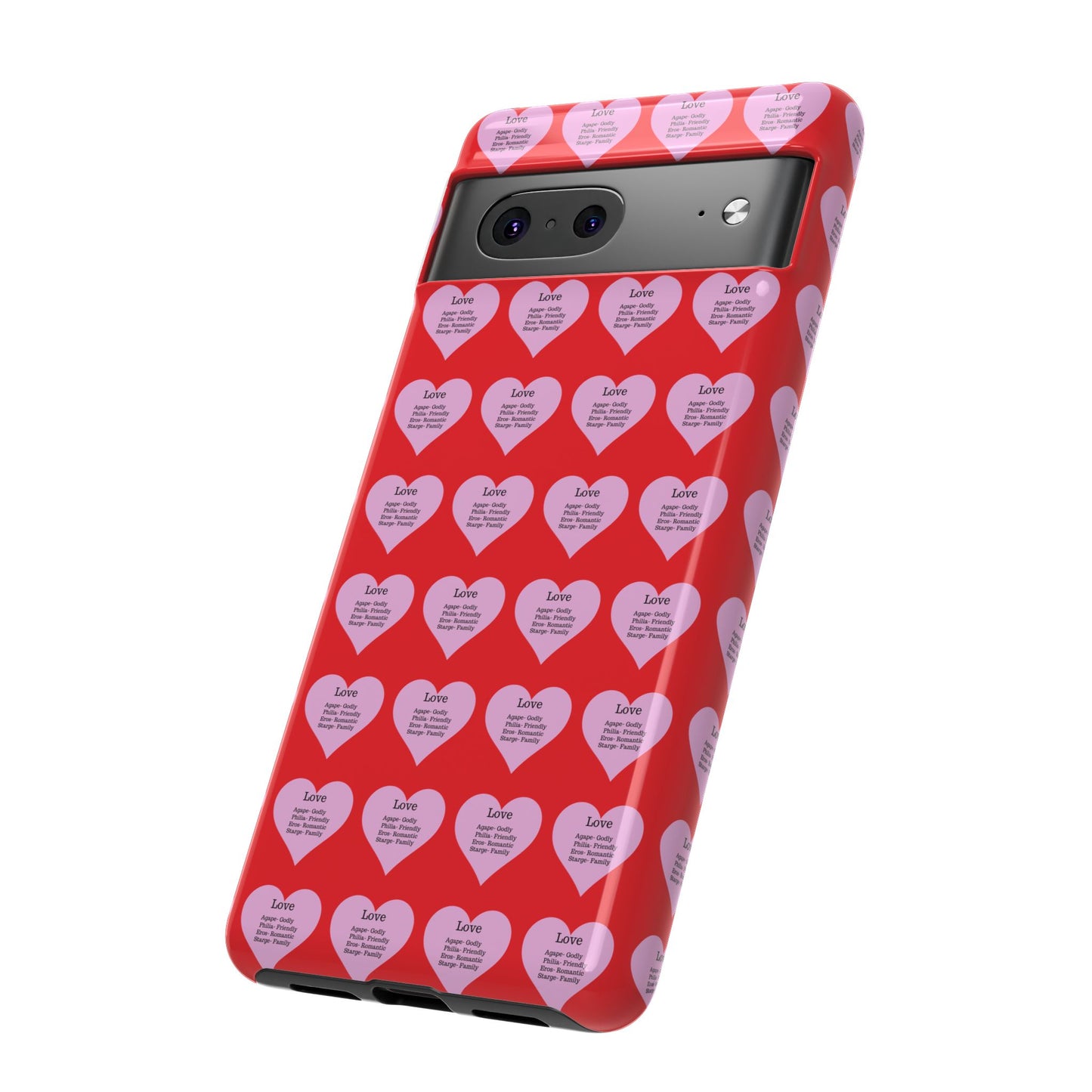 Hearts-A-Flutter Phone Case (iPhone, Google Pixel)(Red)