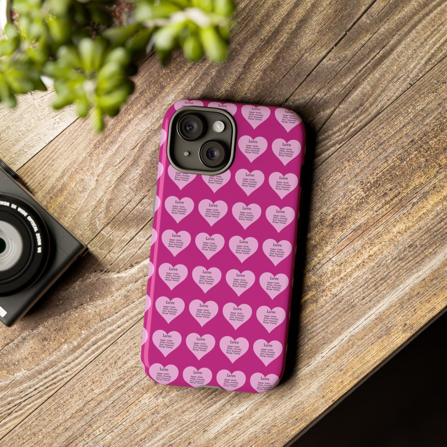 Hearts-A-Flutter Phone Case (iPhone, Google Pixel)(Pink)