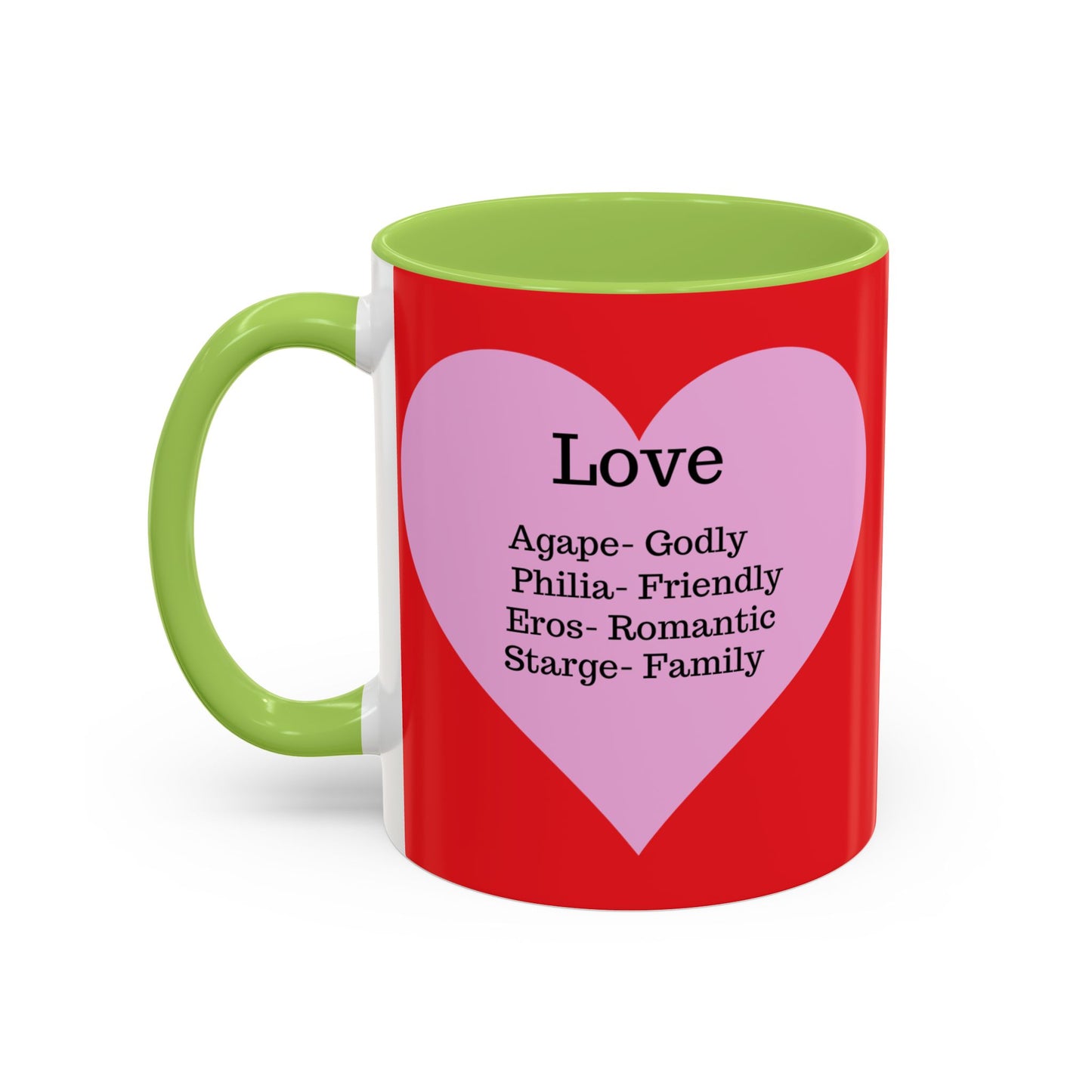 Charming Heart Accent Coffee Mug (Red)
