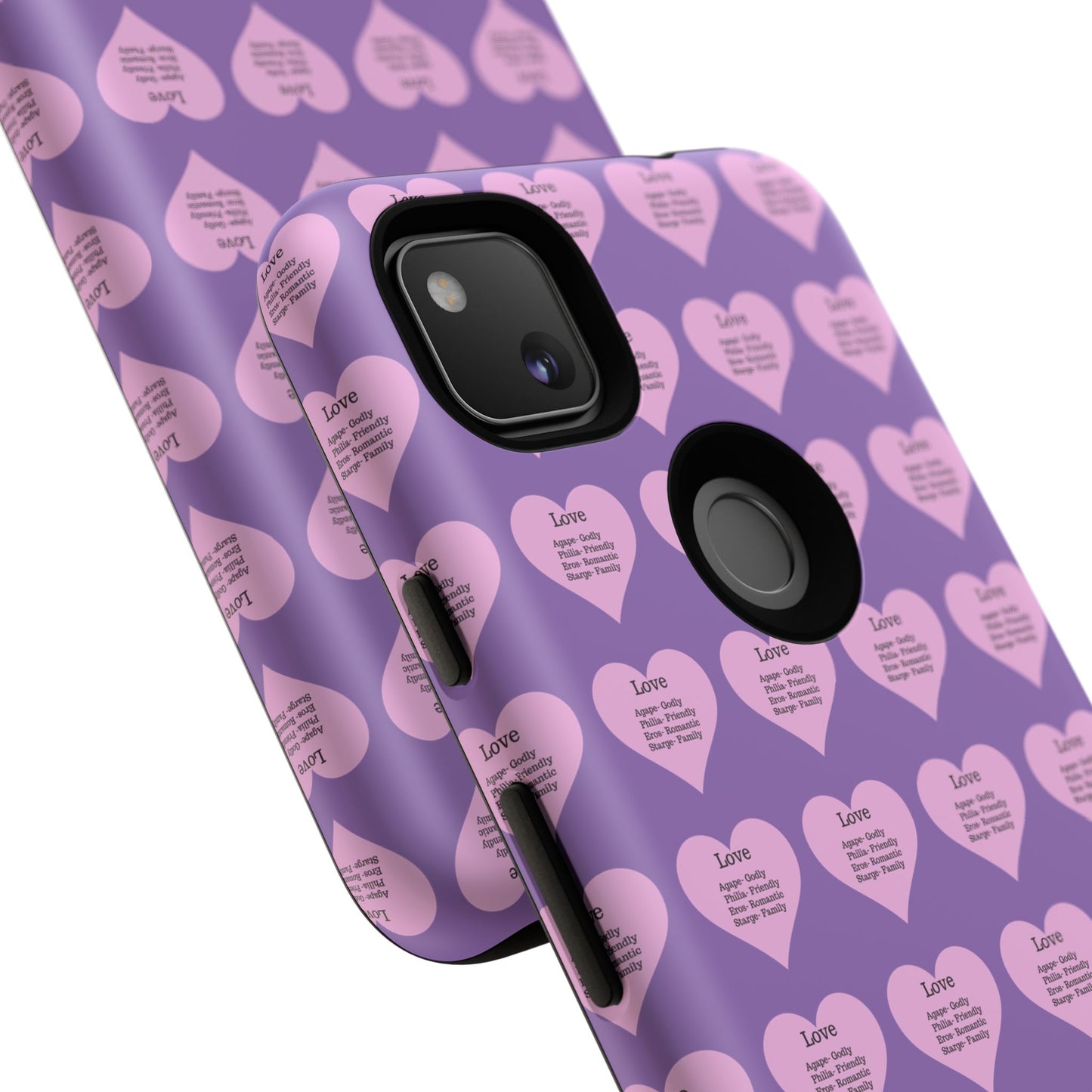 Hearts-A-Flutter Phone Case (iPhone, Google Pixel)(Light purple)