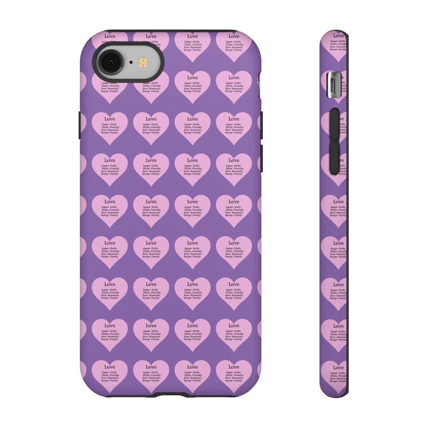 Hearts-A-Flutter Phone Case (iPhone, Google Pixel)(Light purple)
