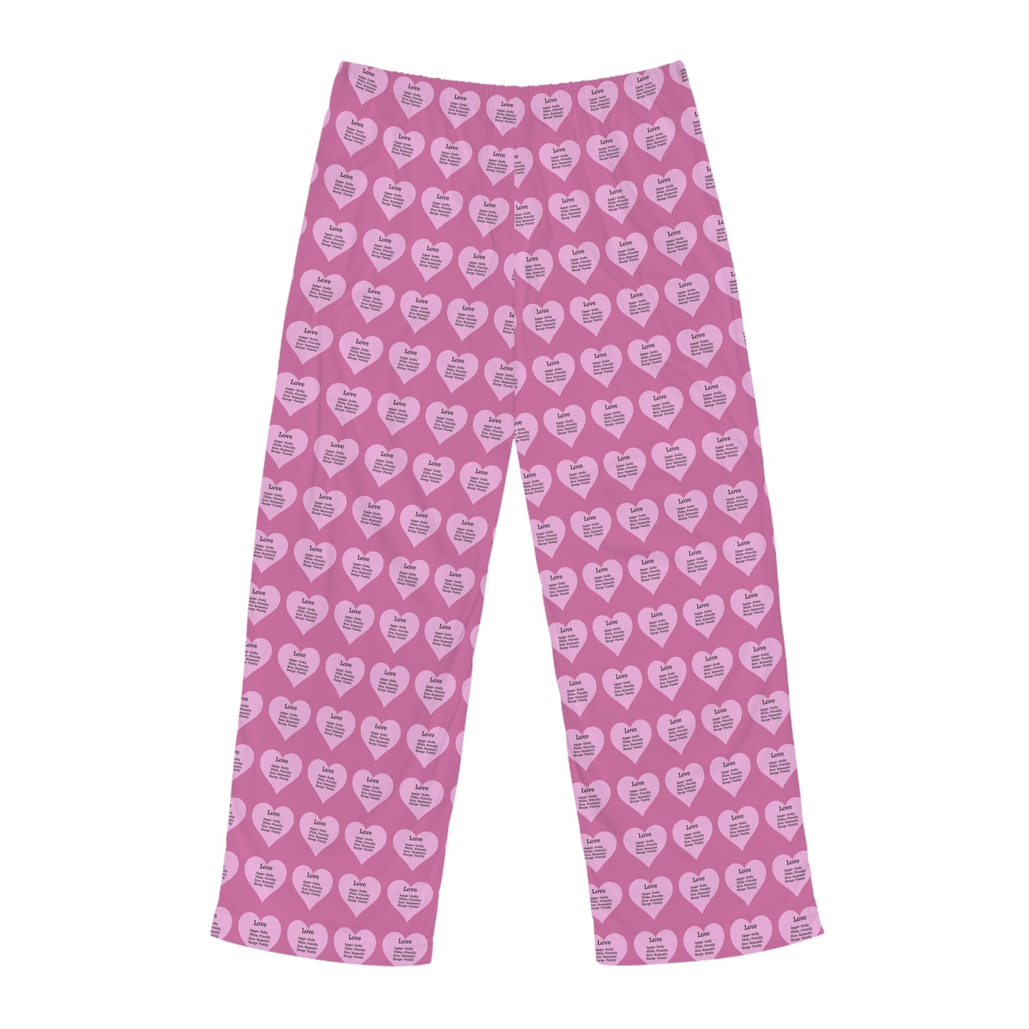 Men's All-Over Print Pajama Pants (Light Pink)