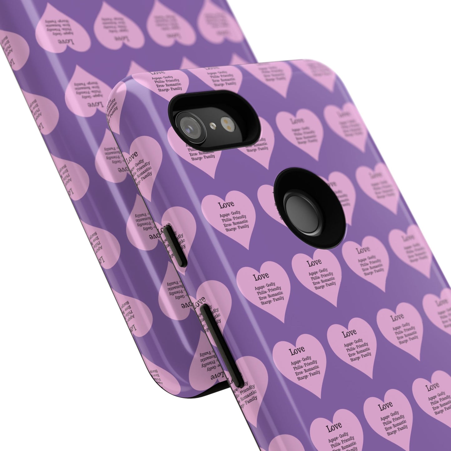 Hearts-A-Flutter Phone Case (iPhone, Google Pixel)(Light purple)