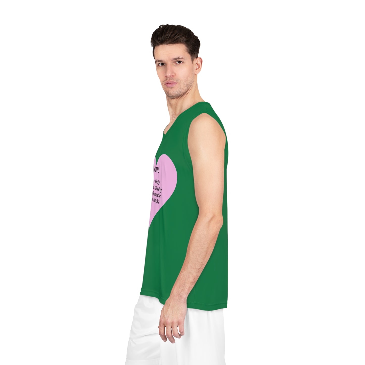 Love Heart Basketball Jersey (Dark Green)