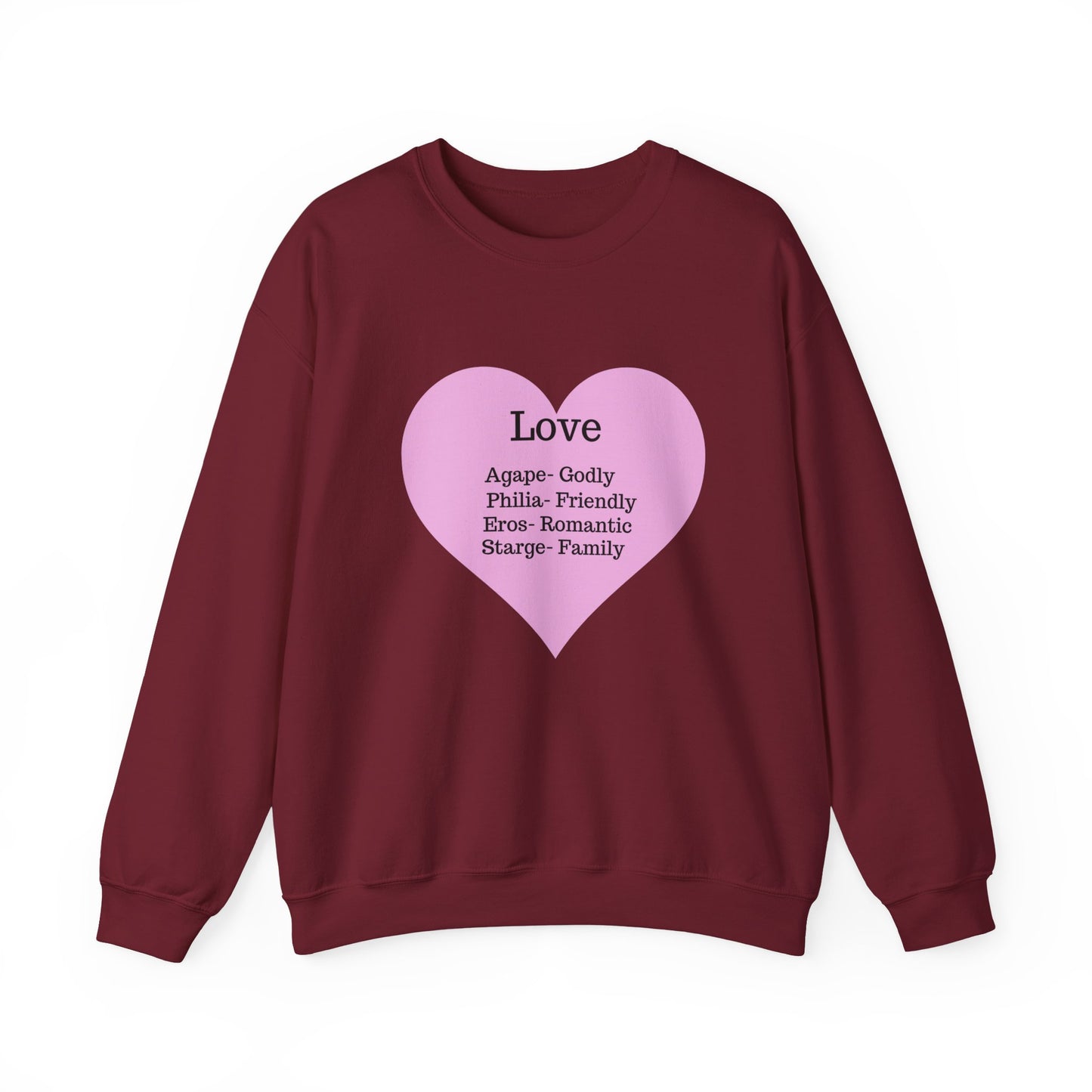 Types of Love Heart Unisex Sweatshirt