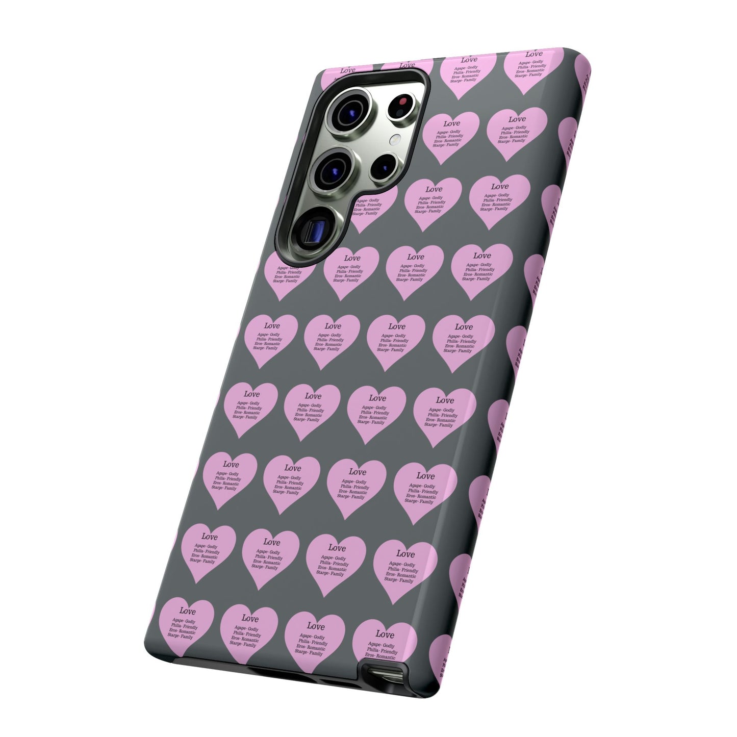 Hearts-A-Flutter Phone Case (Samsung)(Dark grey)