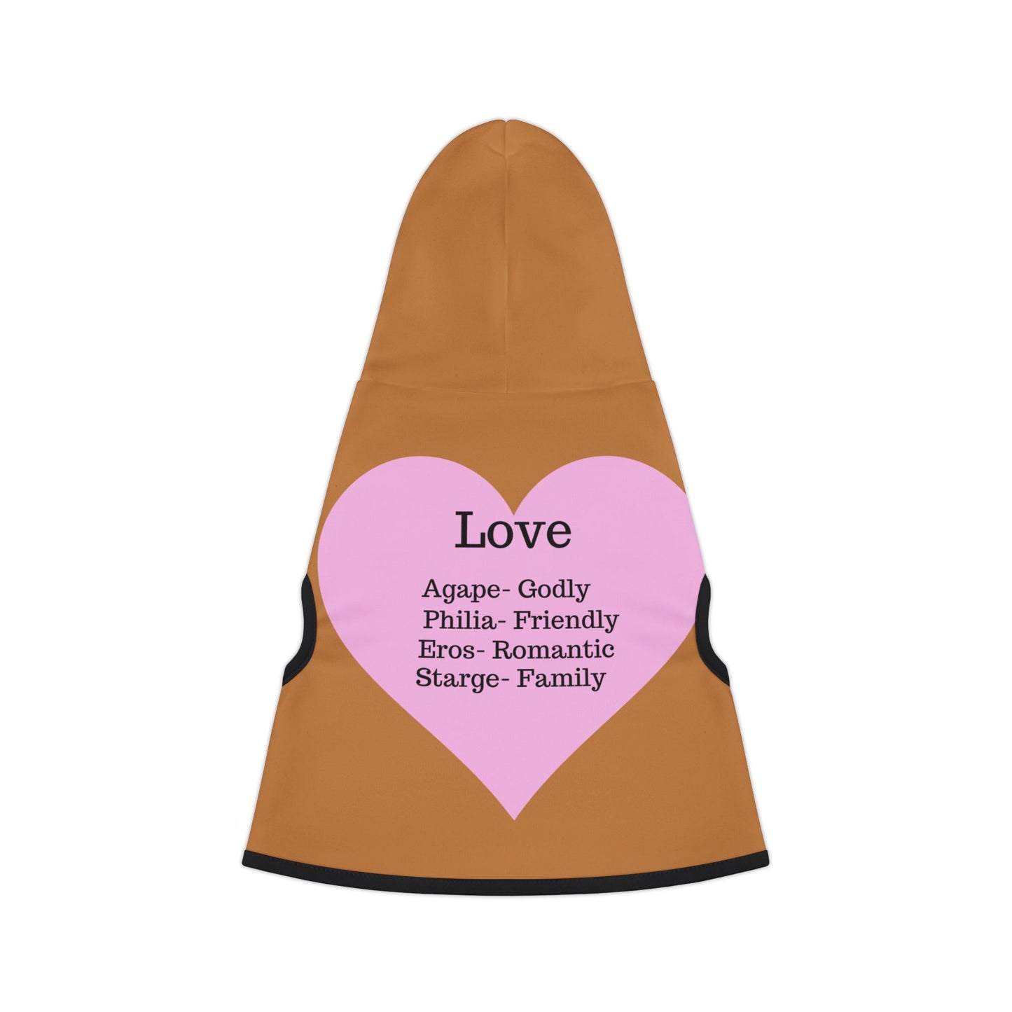 Charming Heart Pet Hoodie (Light brown)