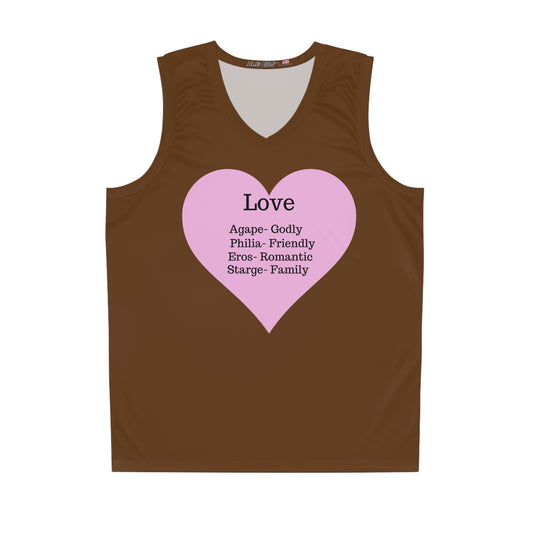 Love Heart Basketball Jersey (Brown)