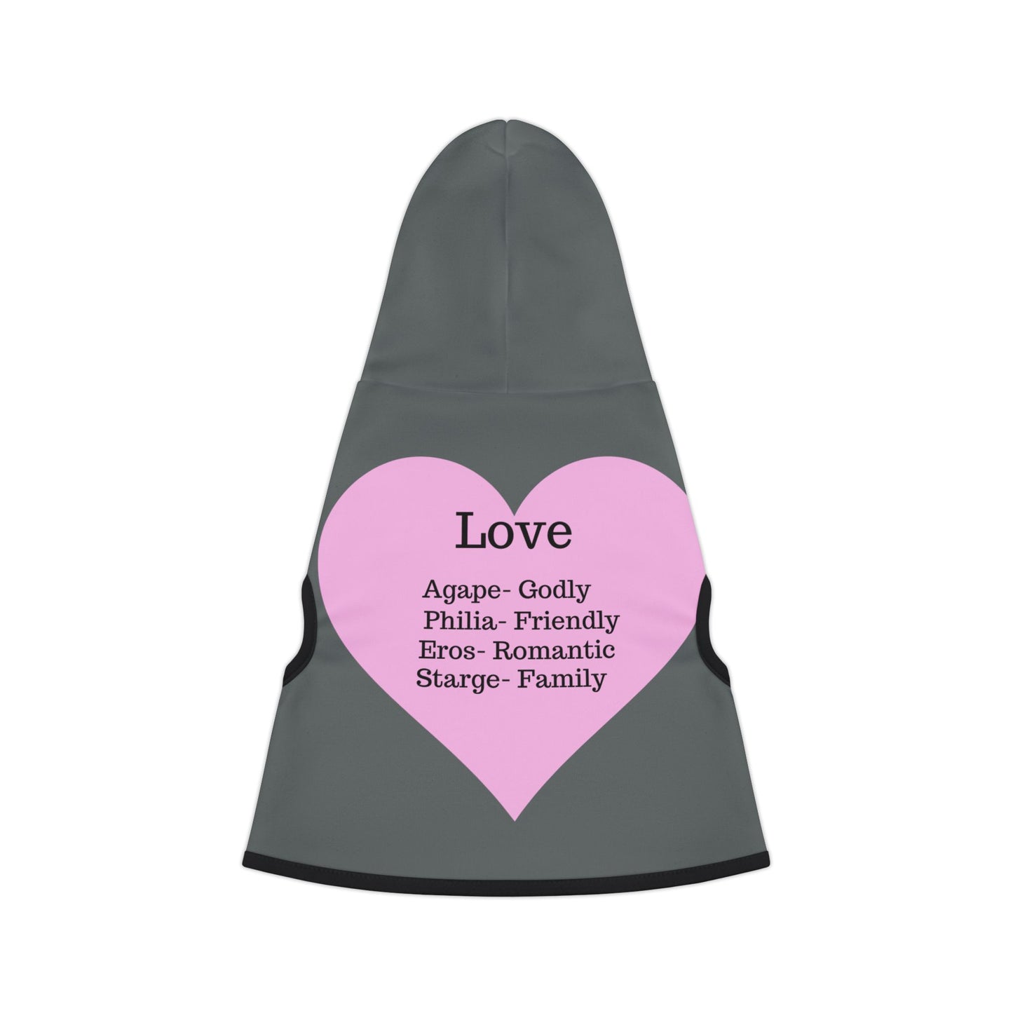 Charming Heart Pet Hoodie (Dark grey)