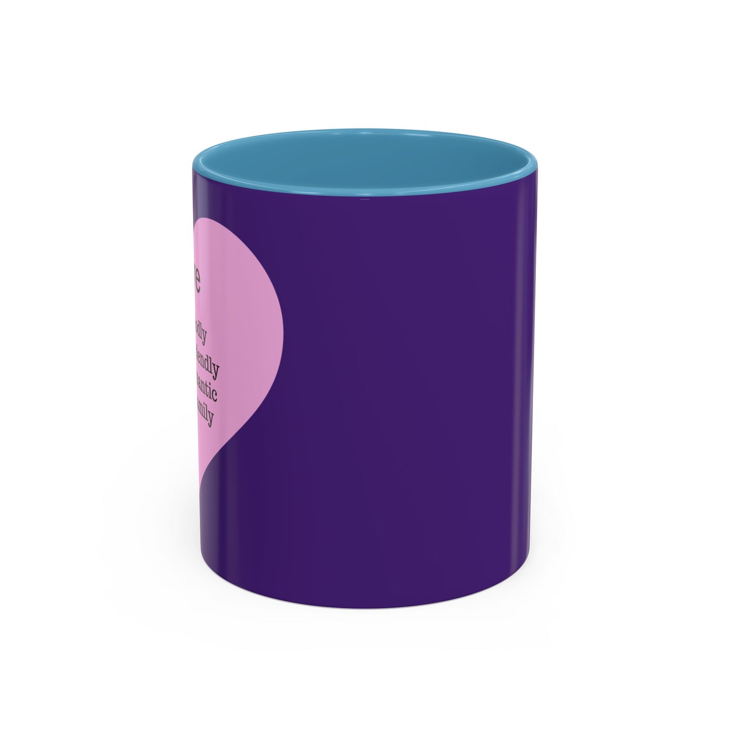 Charming Heart Accent Coffee Mug (Purple)