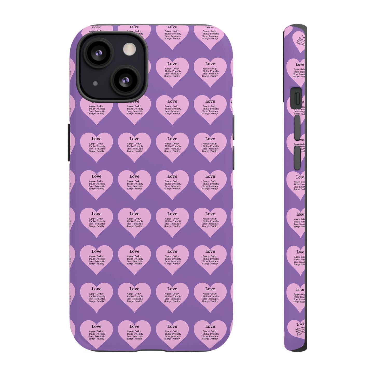 Hearts-A-Flutter Phone Case (iPhone, Google Pixel)(Light purple)