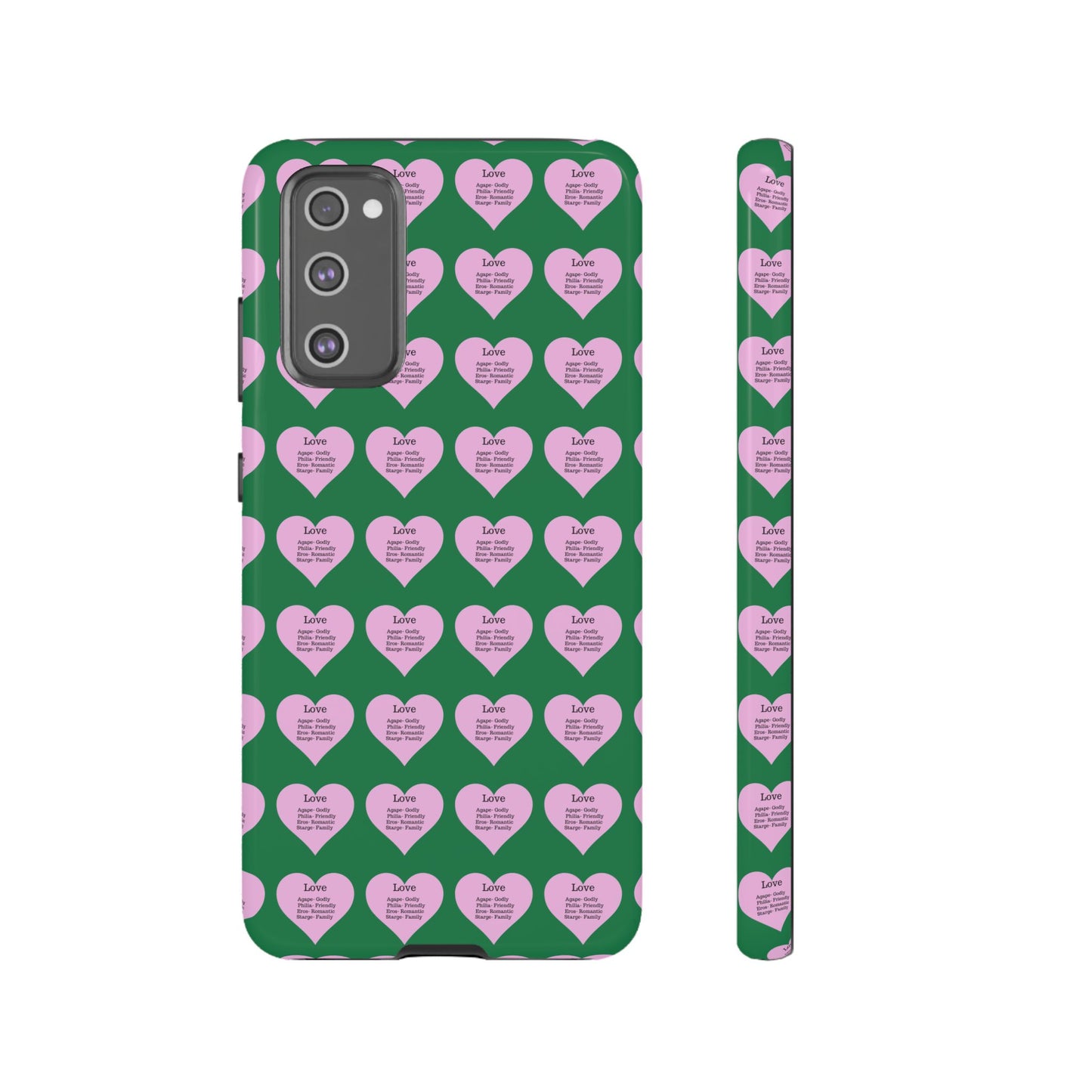 Hearts-A-Flutter Phone Case (Samsung)(Dark green)