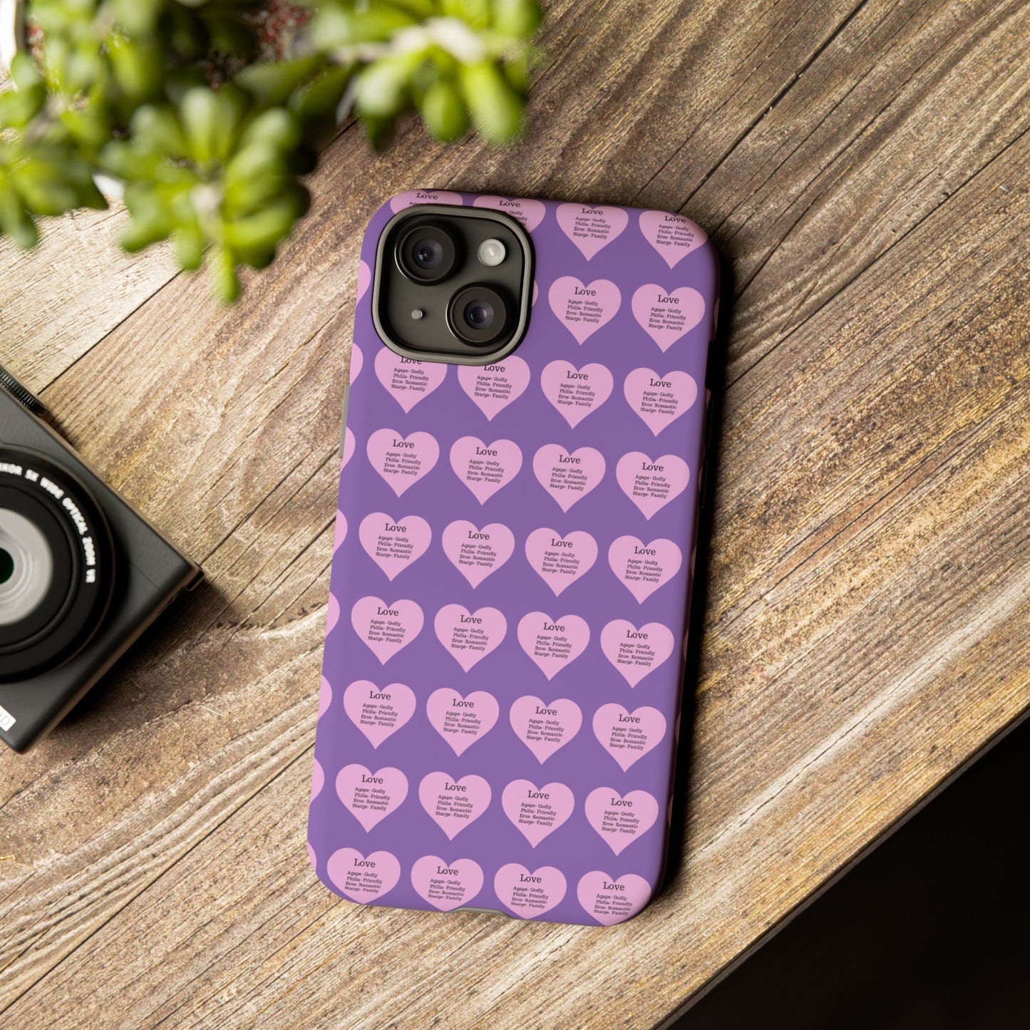 Hearts-A-Flutter Phone Case (iPhone, Google Pixel)(Light purple)