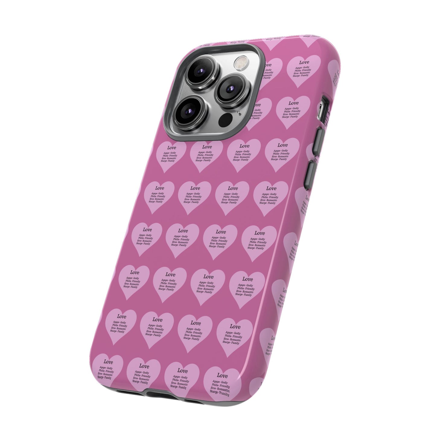 Hearts-A-Flutter Phone Case (iPhone, Google Pixel)(Light pink)